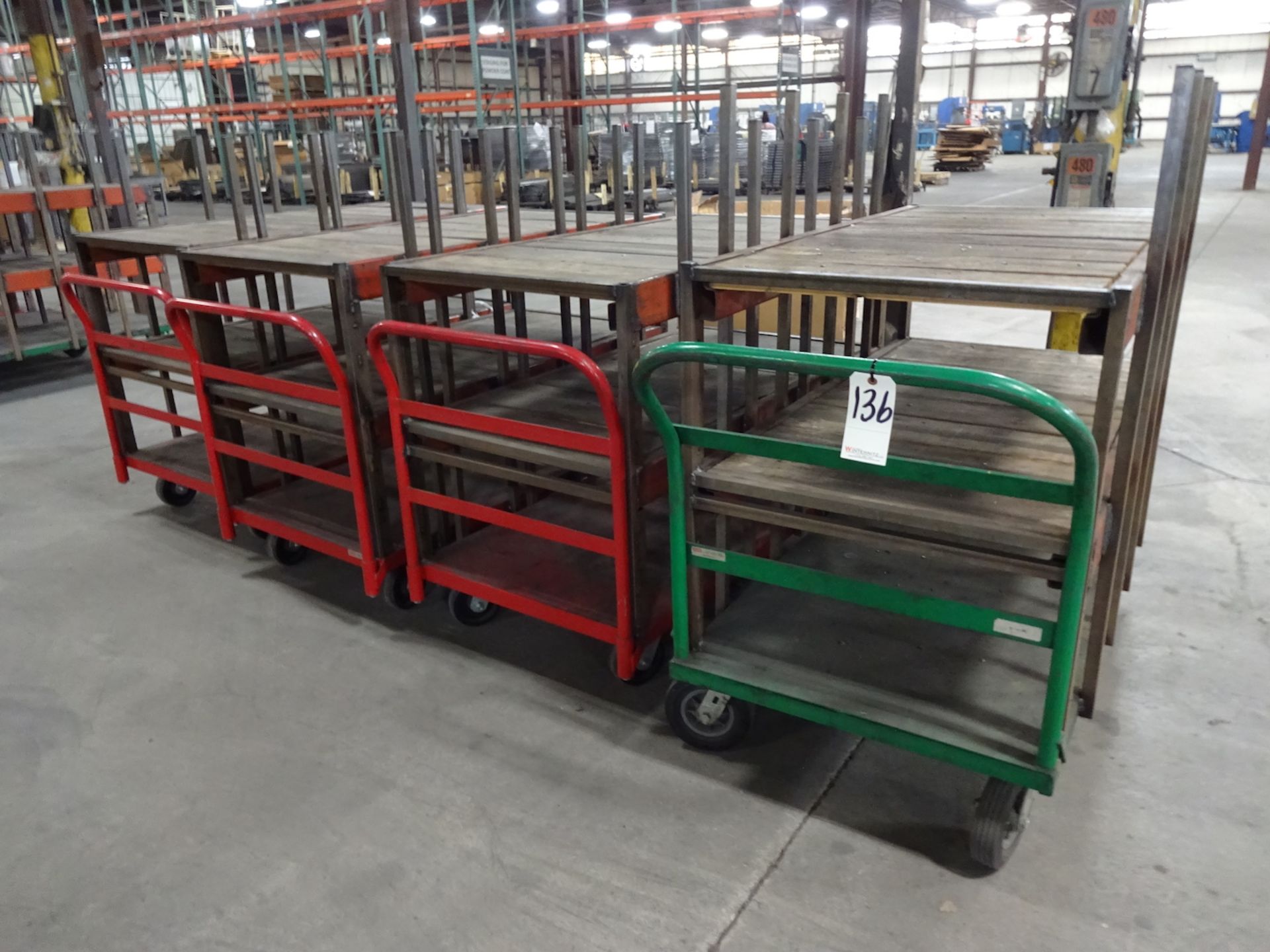 LOT: (4) Custom Welded Material Carts