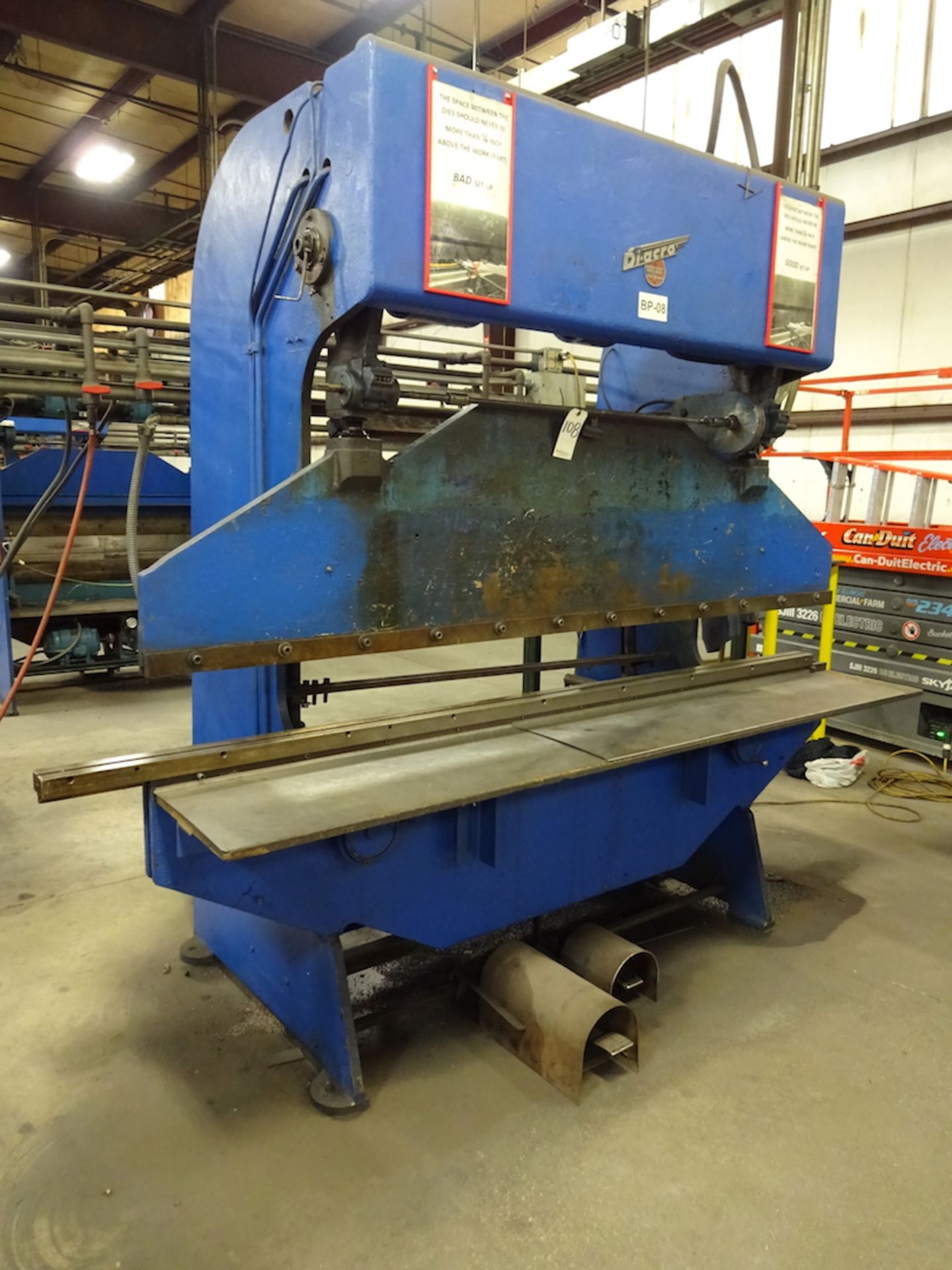 Di-Acro 8 ft. Model 18-96 Hydra-Power Press Brake, S/N 1-1007