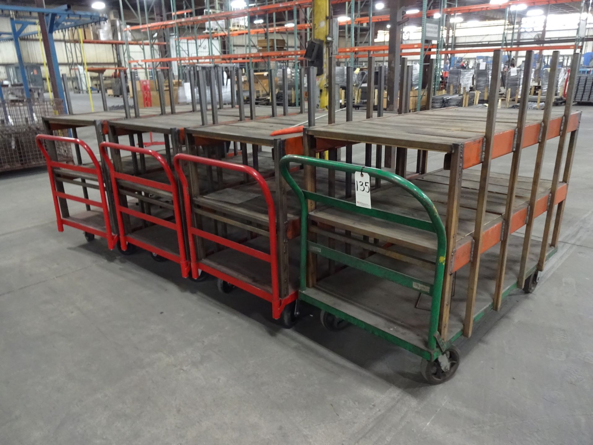 LOT: (4) Custom Welded Material Carts