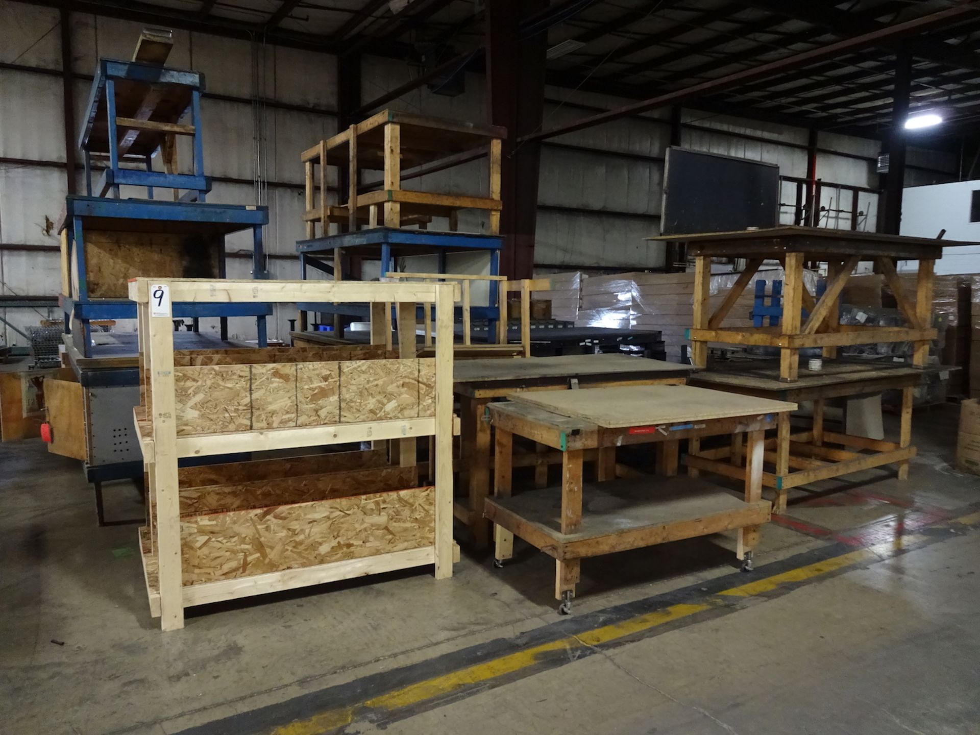 LOT: Assorted Wood Tables & Work Benches