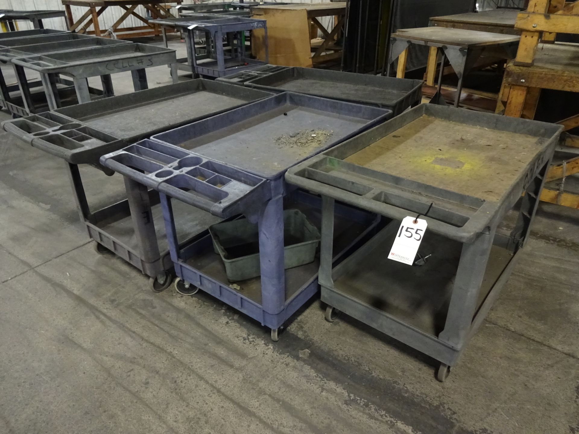 LOT: (4) Plastic Shop Carts