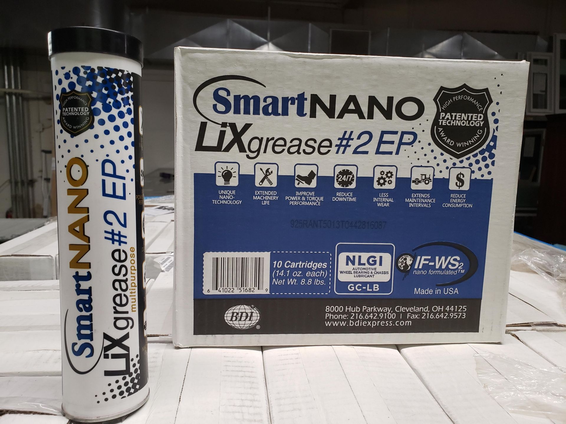 5 Cases of 10 cartridges Smart Nano Lix Grease #2 EP+