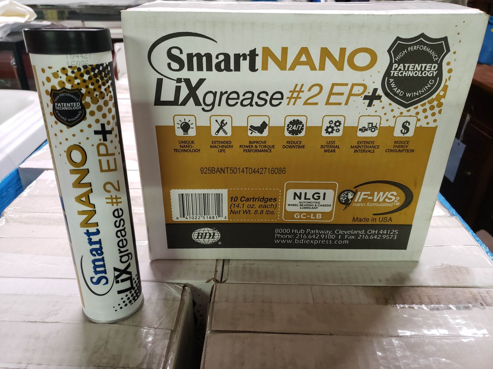 5 Cases of 10 cartridges Smart Nano Lix Grease #2 EP+