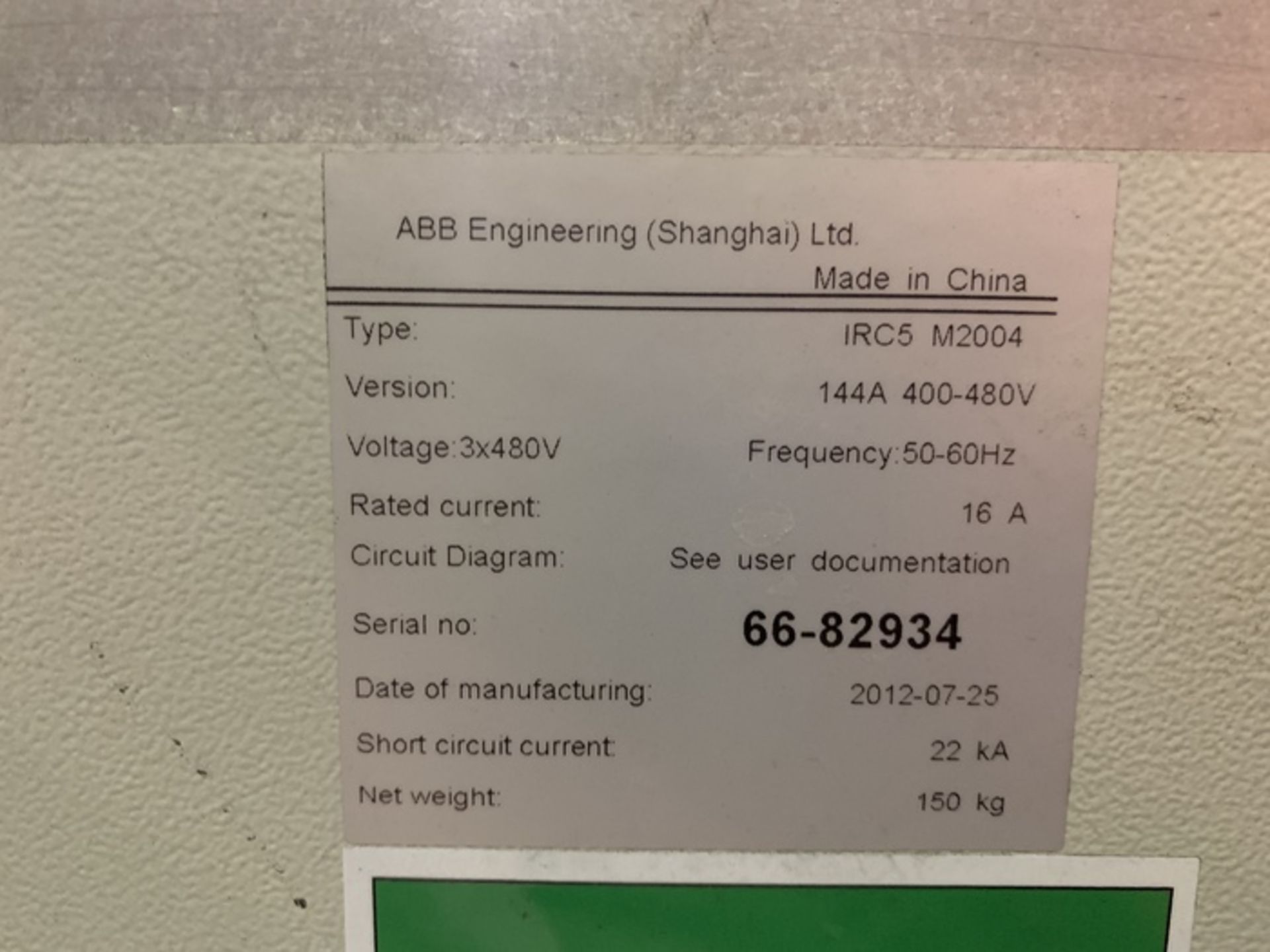 ABB IRB 6640 6 AXIS CNC ROBOT 235KG X 2.55, IRC5 CONTROLLER, YEAR 2012 - Image 4 of 5