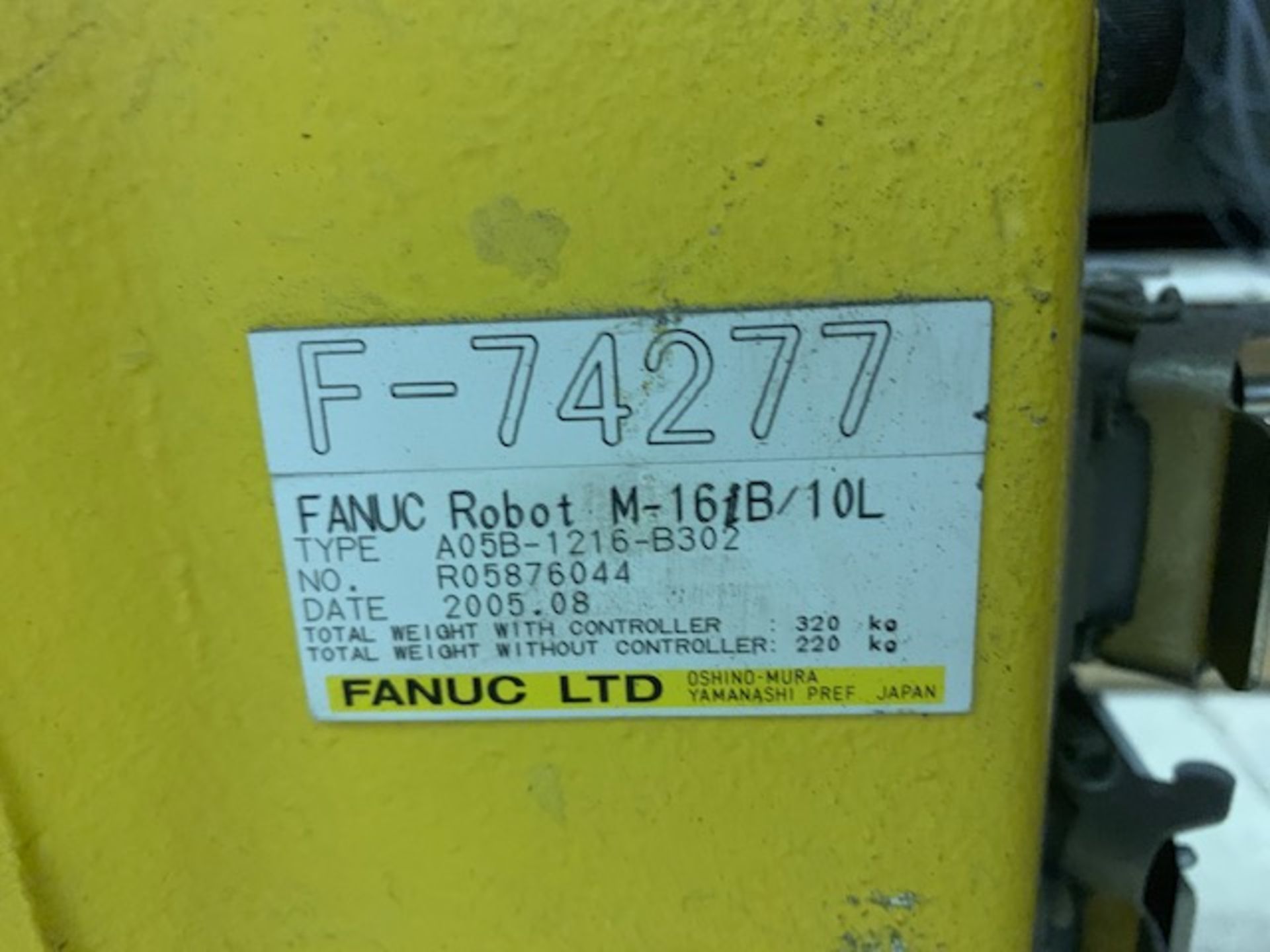 FANUC ROBOT M-16iB/1OL WTIH R-J3iB CONTROL, YEAR 2005 - Image 6 of 6