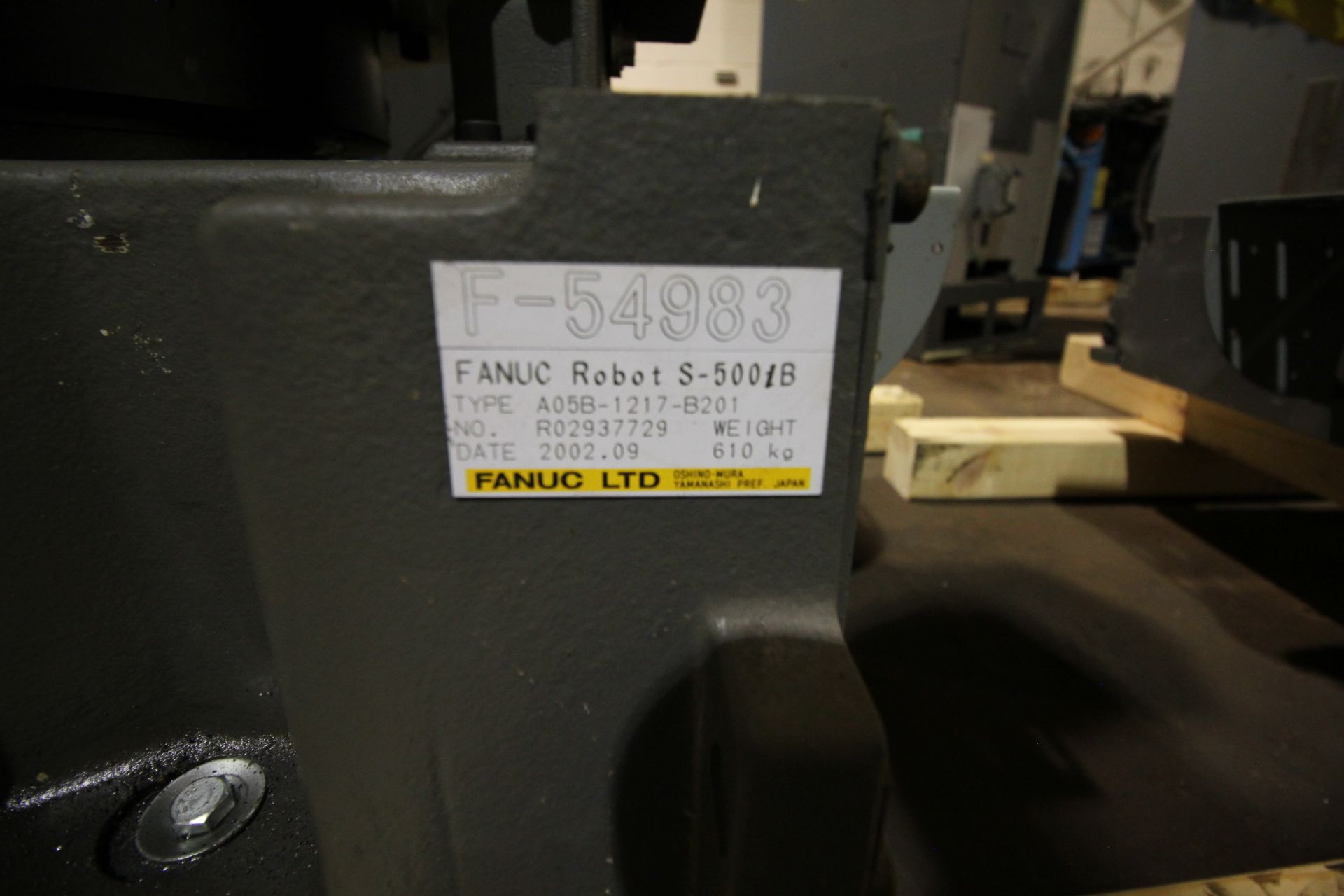 FANUC ROBOT S-500iB WITH R-J3iB CONTROLS, TEACH PENDANT & CABLES, YEAR 2002, SN 54983 - Image 7 of 7