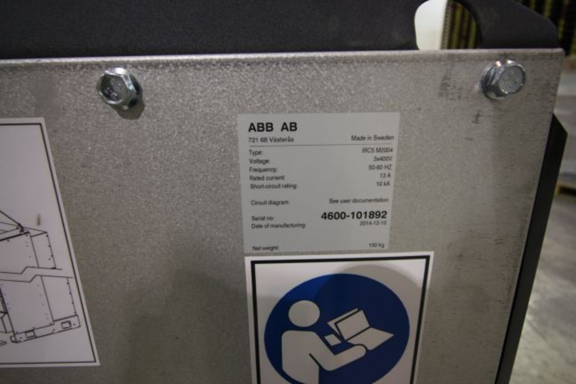 (NEW) ABB ROBOT IRB 4600 2.55/40KG WITH IRC5 CONTROLS, YEAR 2014, SN 101892 TEACH PENDANT& CABLES - Image 10 of 10