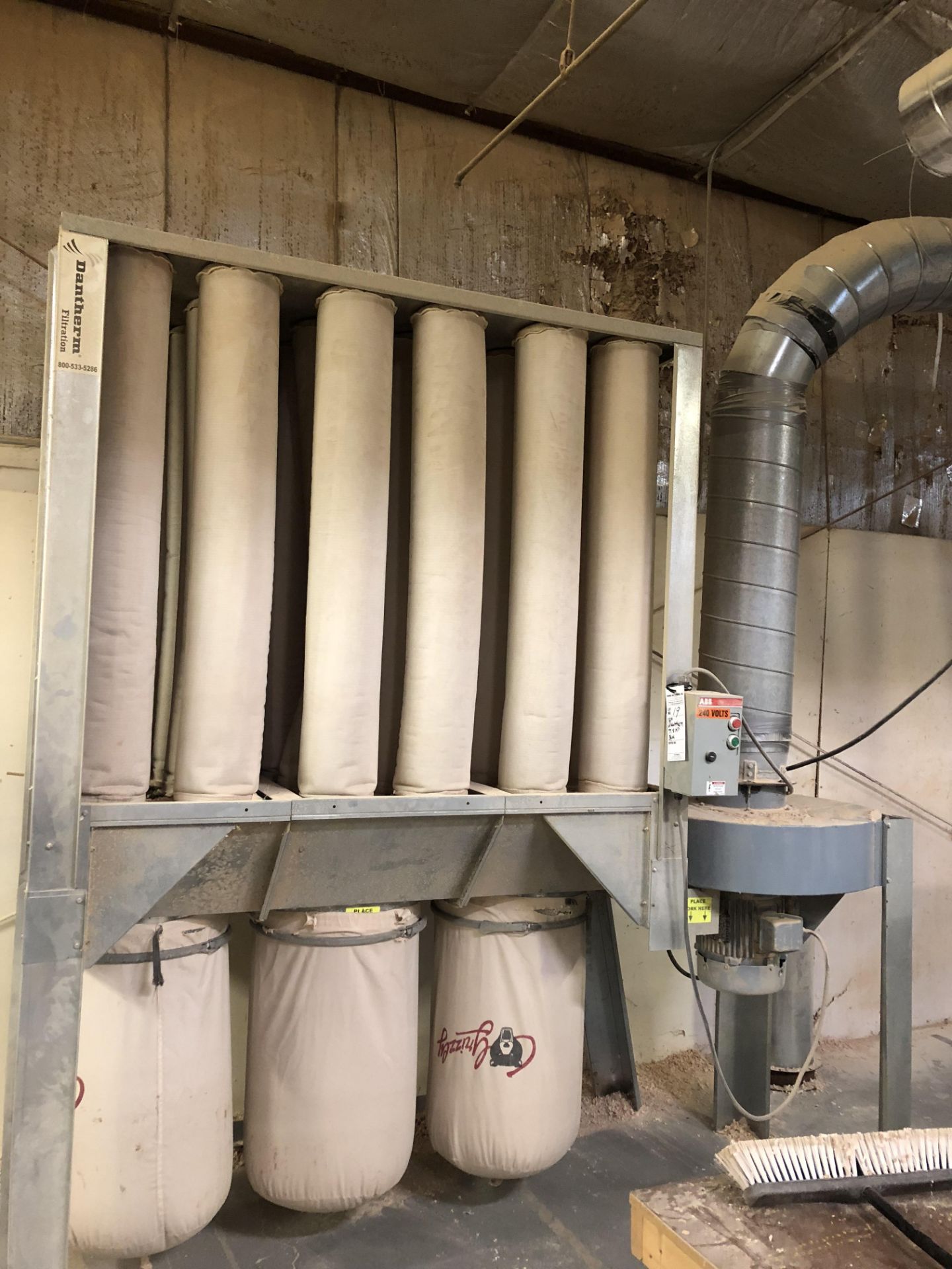 Dantherm filtration dust collecter system, 2007 model year model, NFP-S750, 3 phase bag dust