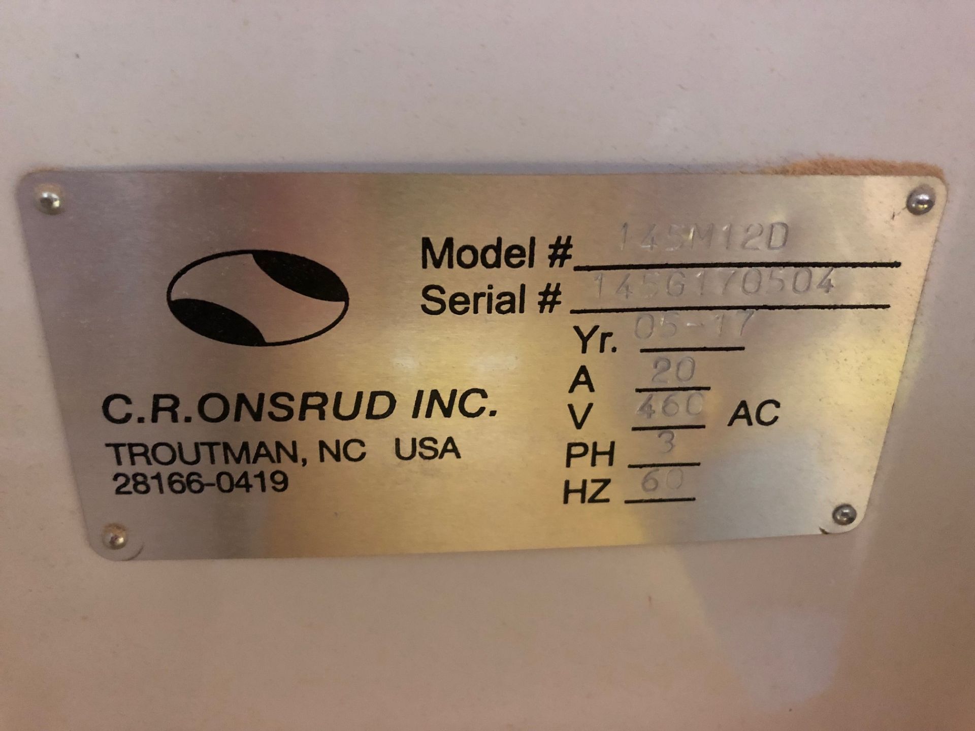2017 C.R. Onsrud model 145M12D, s/n 145G170504, 460 V 3 phase, M-Series, CNC router, like new - Image 8 of 9