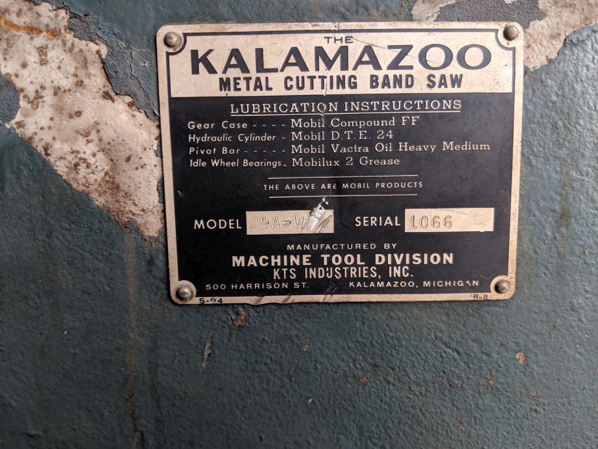 Kalamazoo Metal Cutting Band Saw - Image 2 of 2