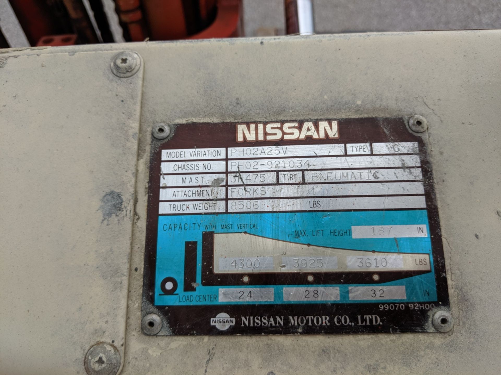 Nissan Forklift - Image 3 of 3