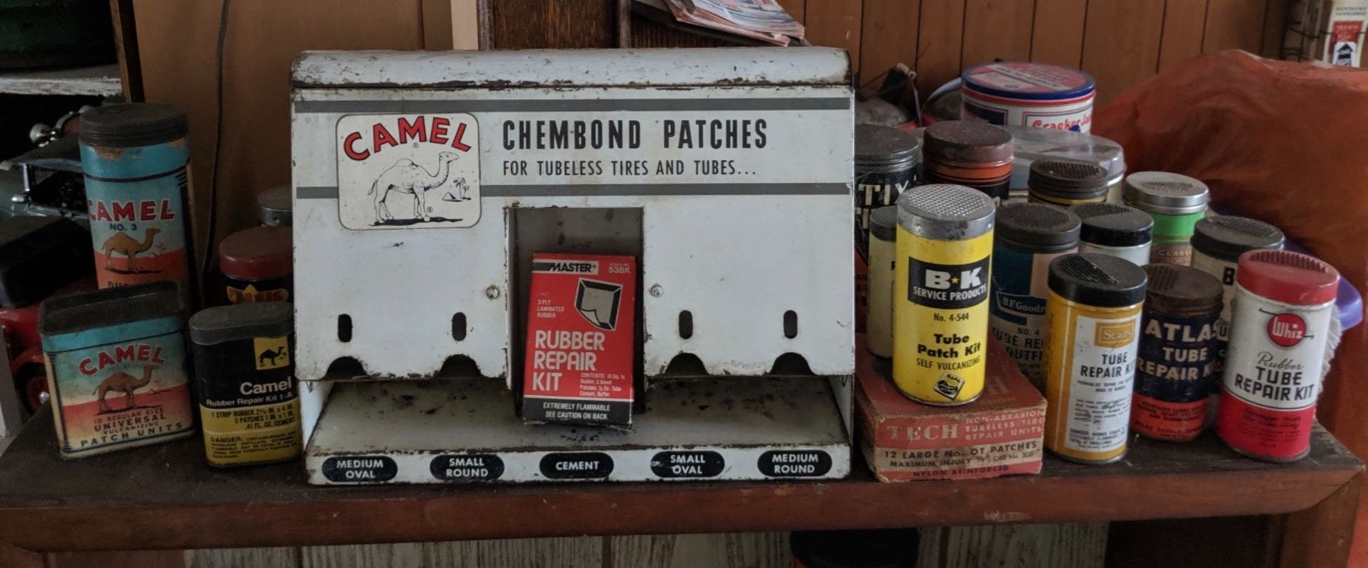 Camel Chembond Patches Display and Other Tube Repair Kits
