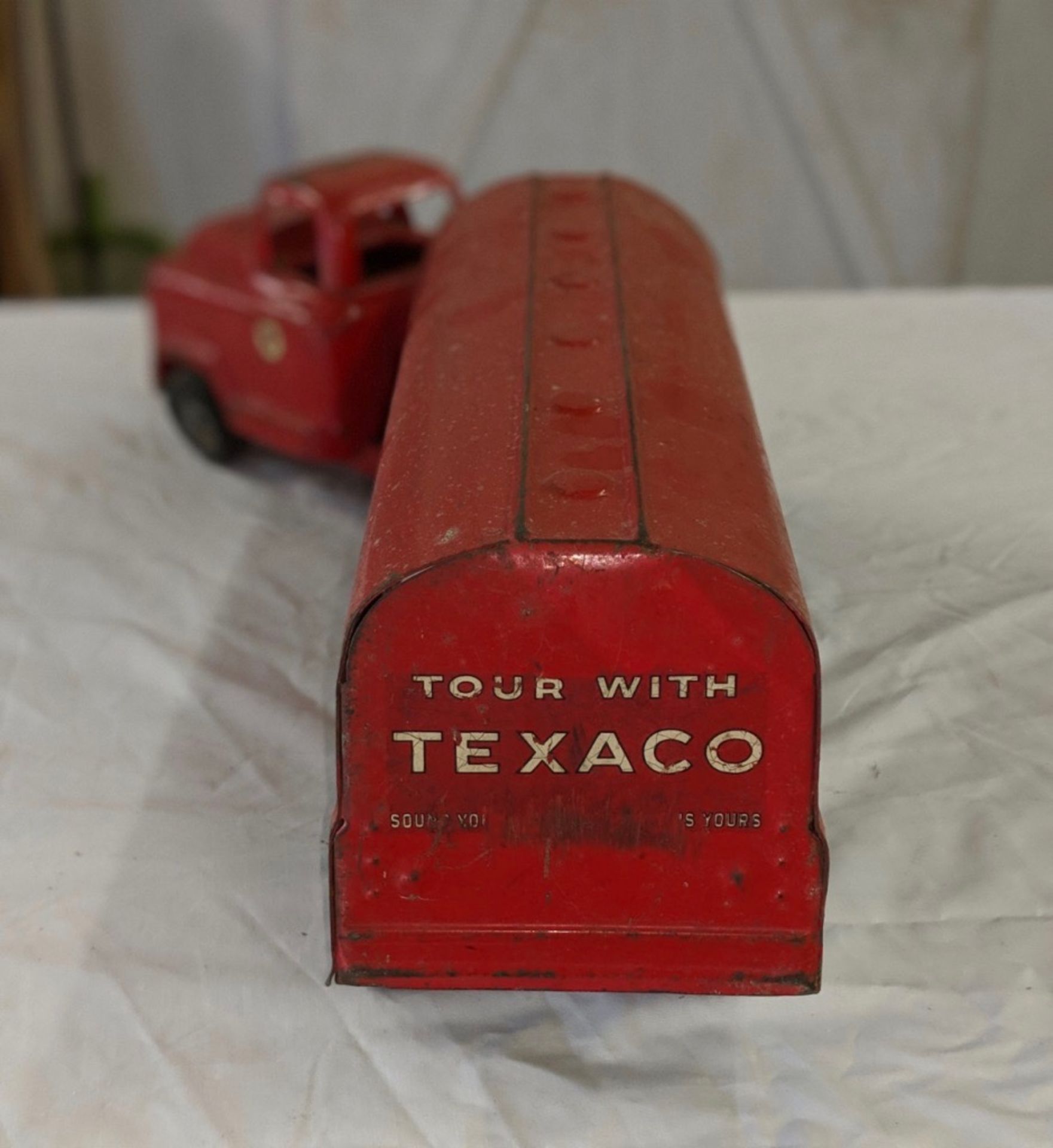 Moline Pressed Steel Company Buddy L Texaco fuel tanker truck - Image 4 of 5