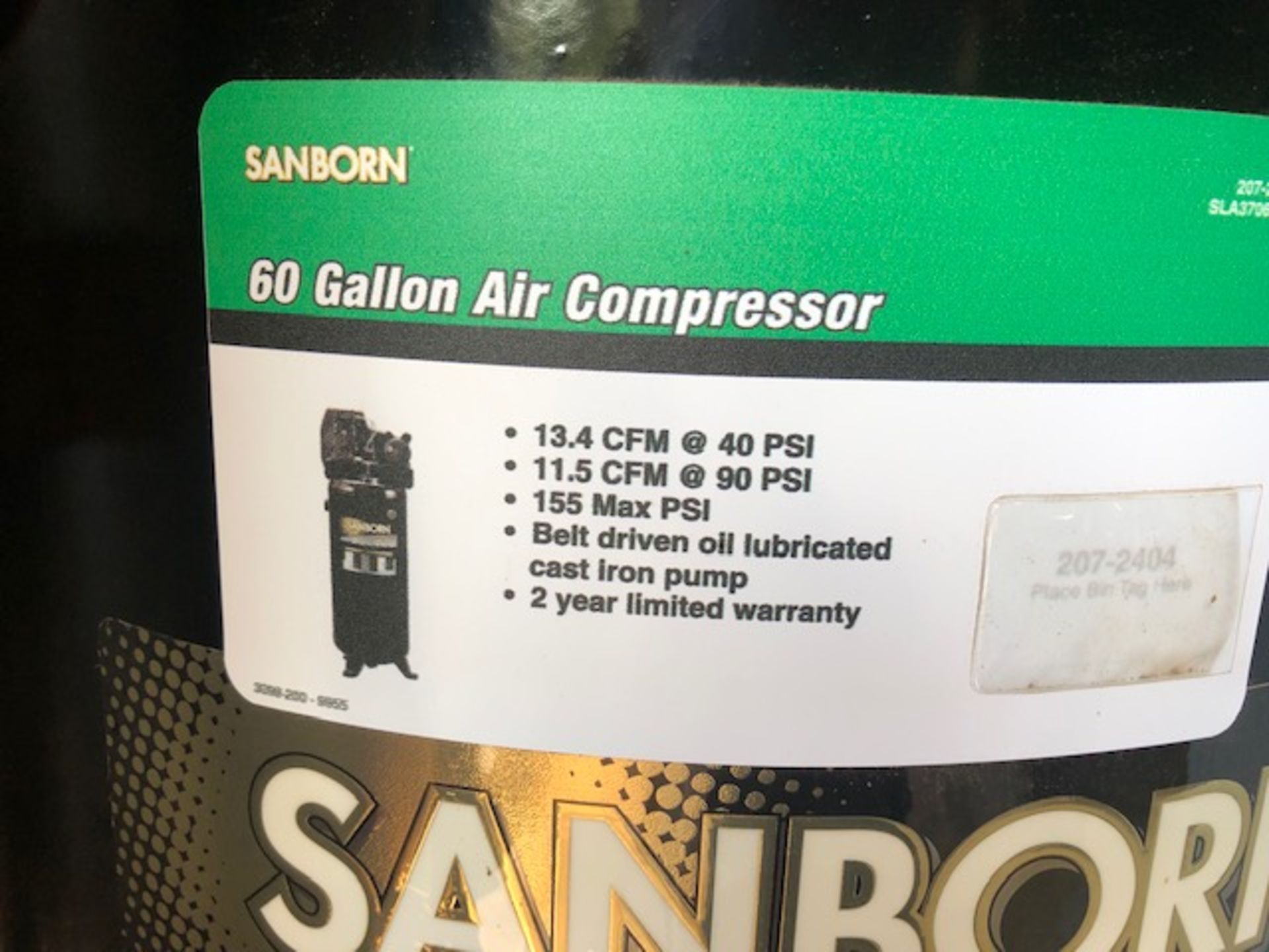 Sanborn Air Compressor - Image 2 of 2