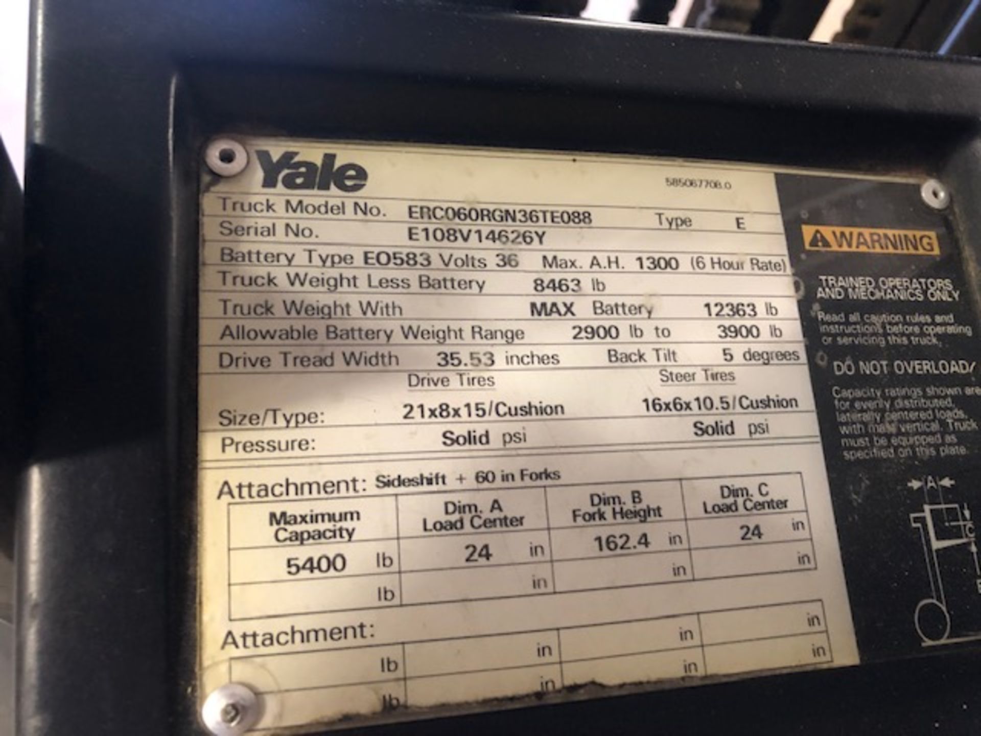 Yale Forklift - Image 3 of 8