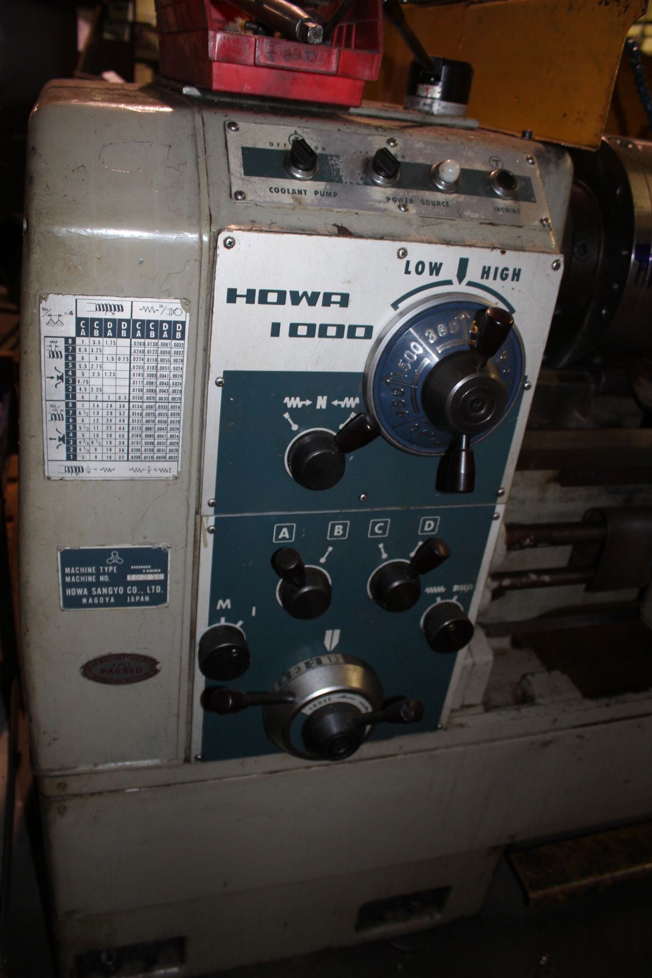 Howa model 1000 metal lathe 16" swing with one 3 jaw chuck - Image 3 of 5