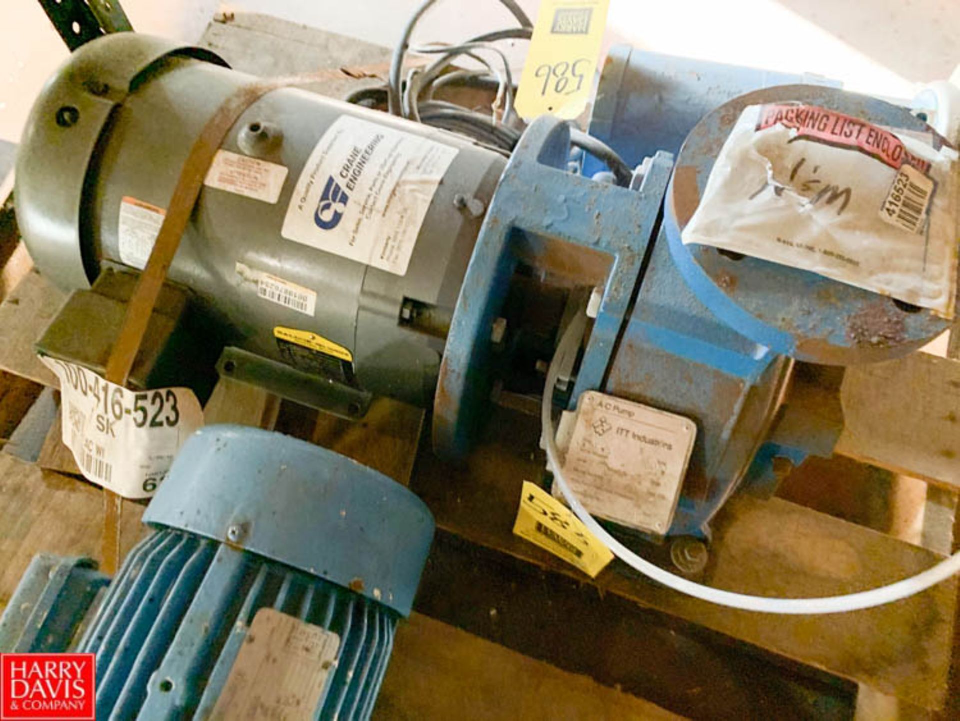 NEW ITT 7.5 HP Pump - Rigging Fee: $ 50