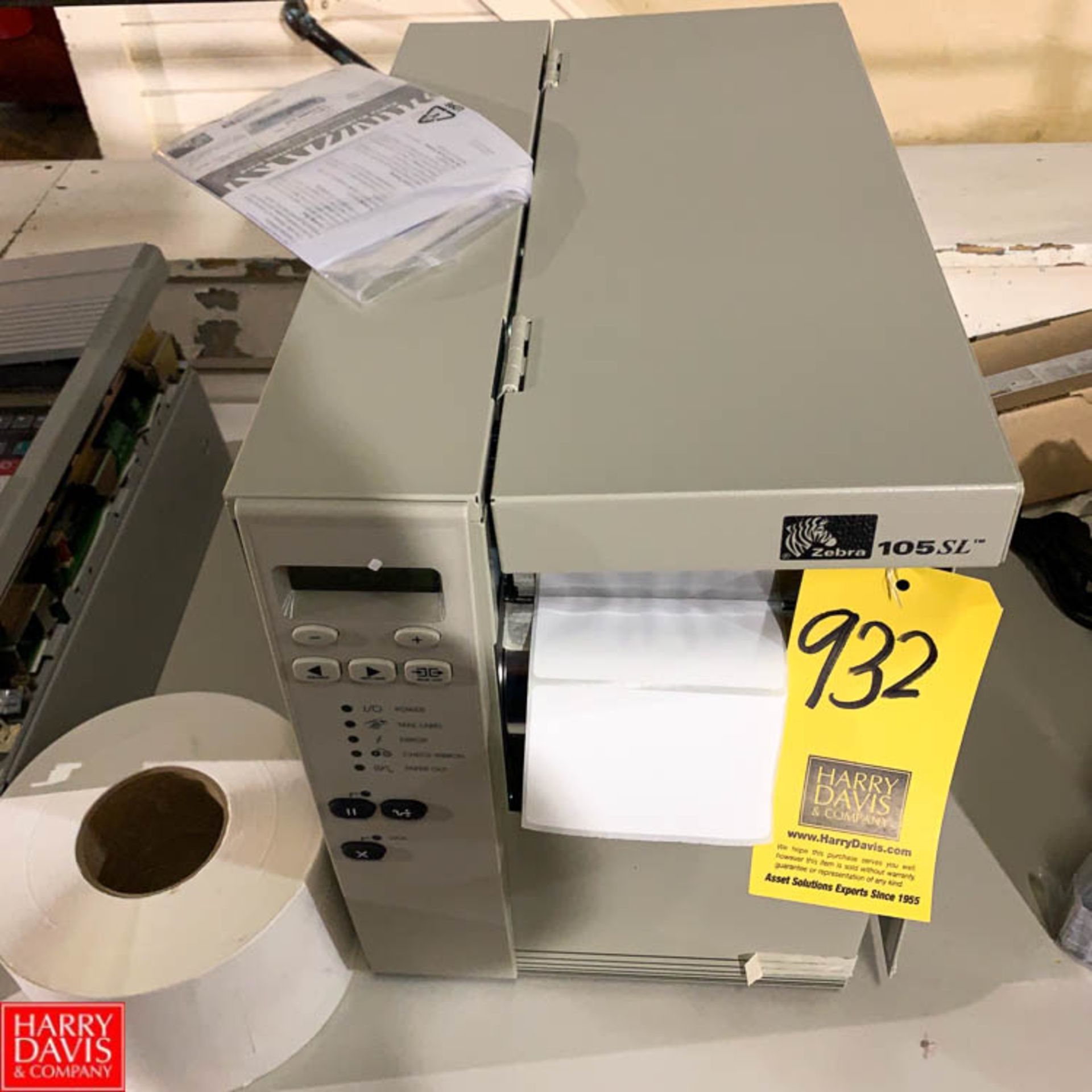 NEW Zebra Label Printer Model 105S - Rigging Fee: $ 25