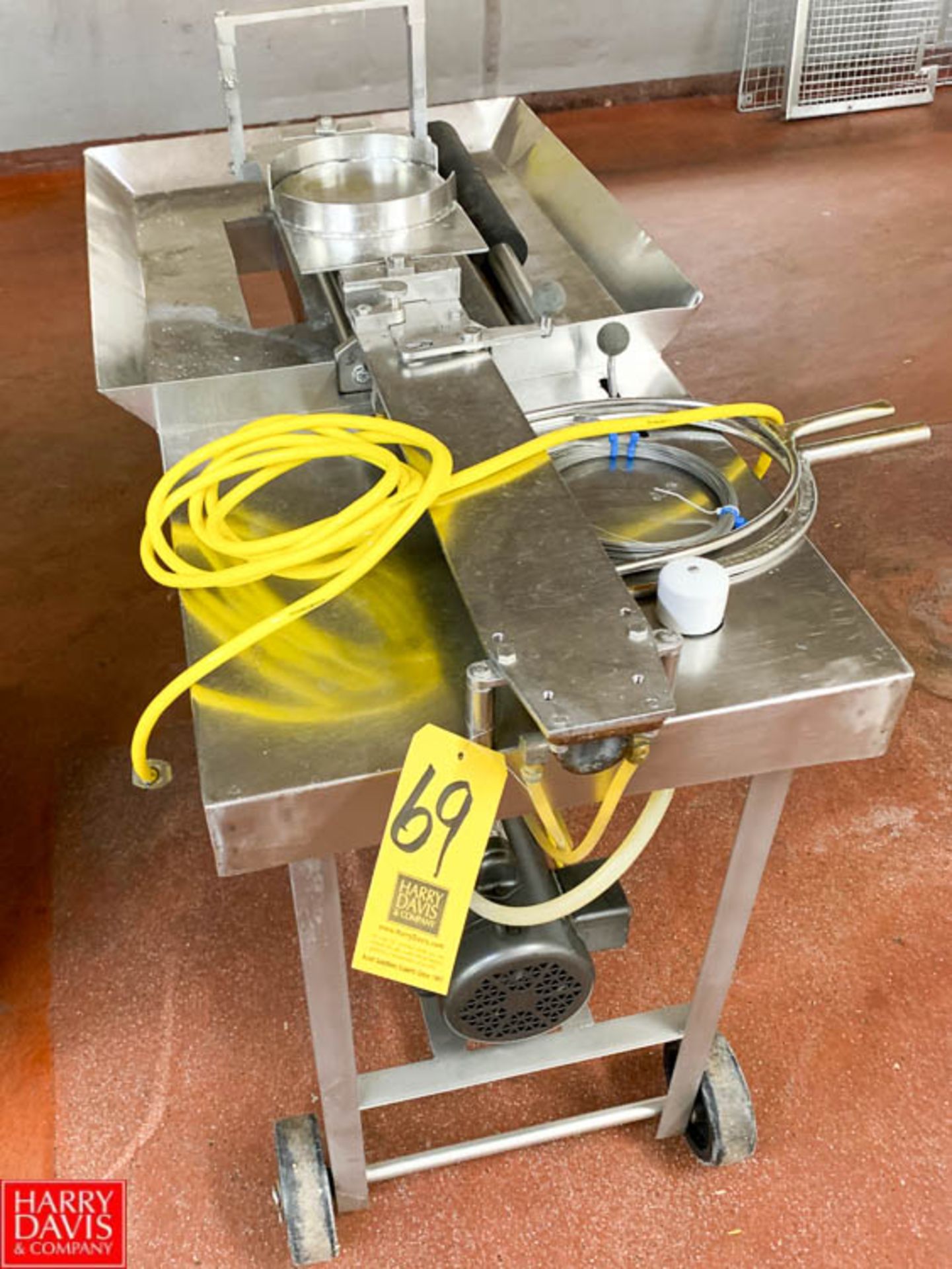 S/S Cheese Slicer, with (2) Wire Cutters, Hydraulically Driven - Rigging Fee: $ 75