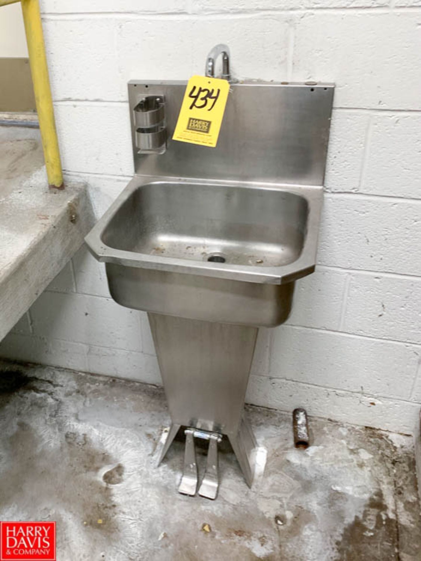 S/S Wash Sink with Foot Controls - Rigging Fee: $ 50