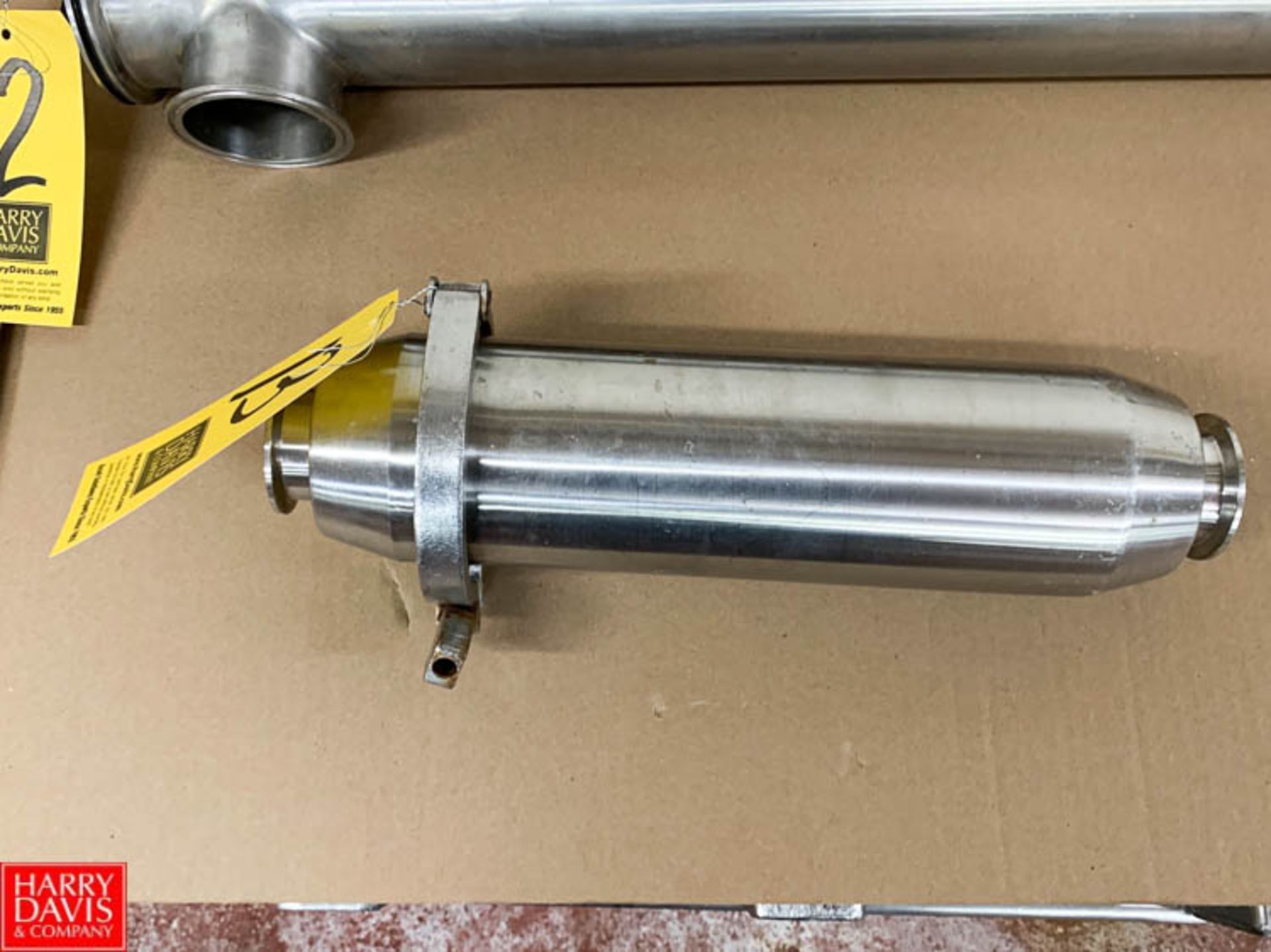 S/S 1.5" Inline Filter, Clamp Type, 16" Long - Rigging Fee: $ 35