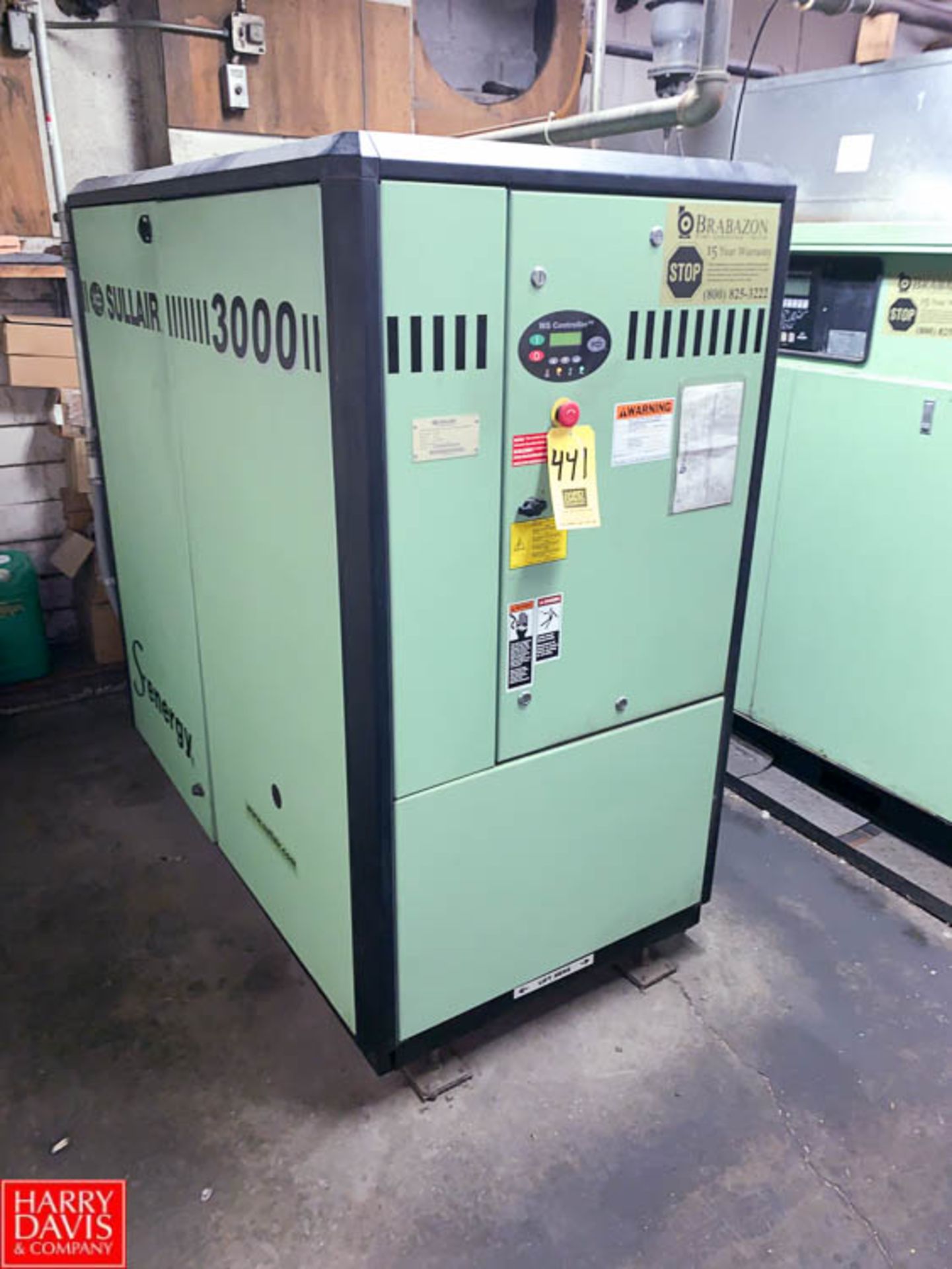 Sullair Senergy 40 HP Screw Air Compressor Model 3009A, S/N 200906250060 - Rigging Fee: $ 800