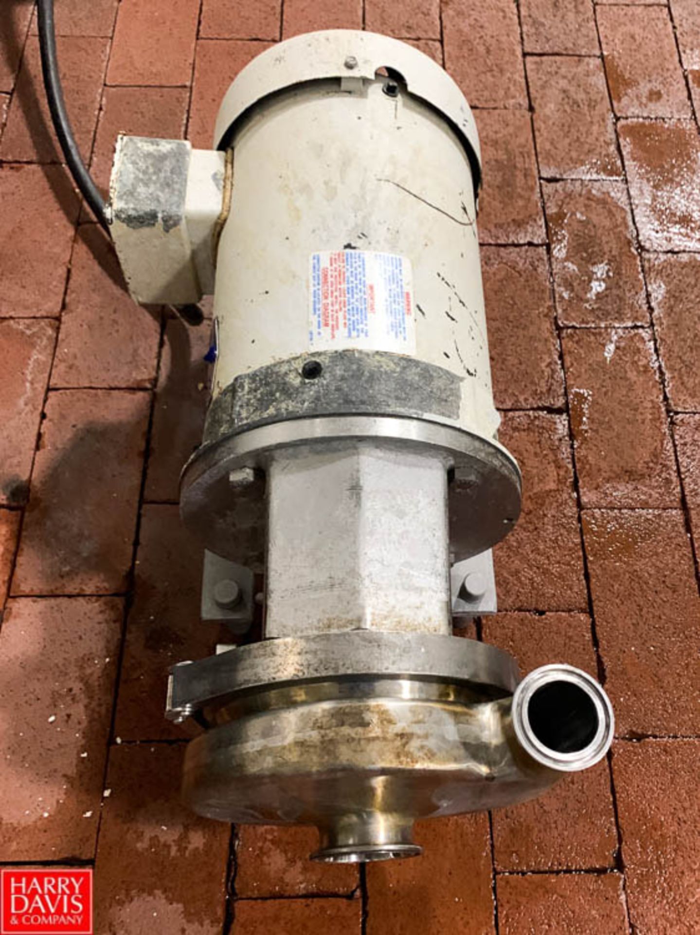 Waukesha Cherry Burrell Centrifugal Pump with Baldor 3 HP 1,750 RPM Motor, and 2" x 1.5" S/S Head,