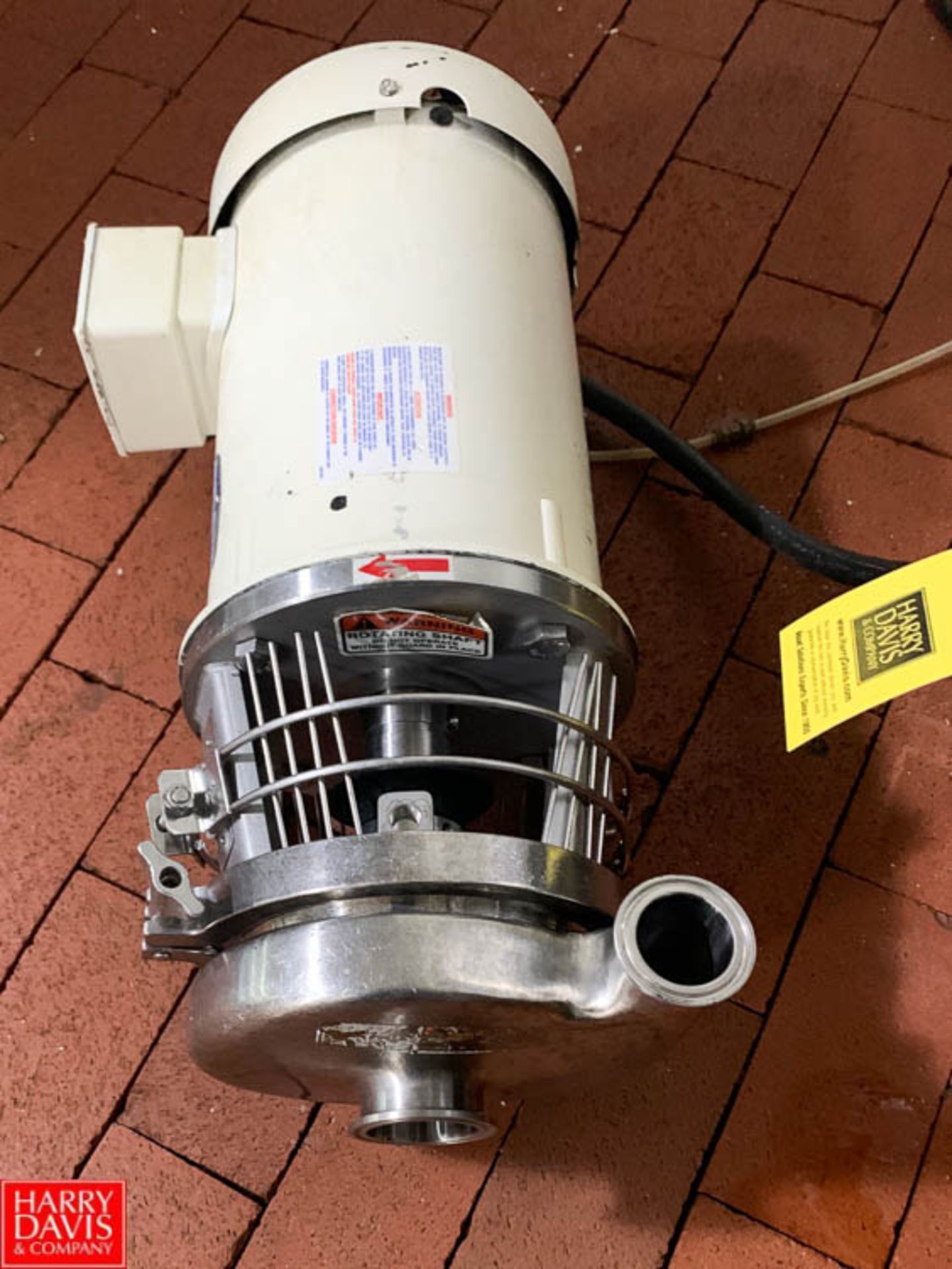 Waukesha Cherry Burrell Centrifugal Pump with Baldor 3 HP 1,760 RPM Motor, and 2" x 1.5" S/S Head,
