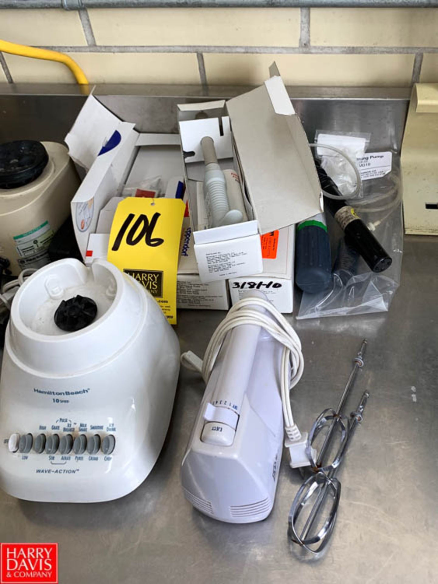 Assorted Pipettes, Stirrers, Blenders and Mixers -Rigging Fee $ 25