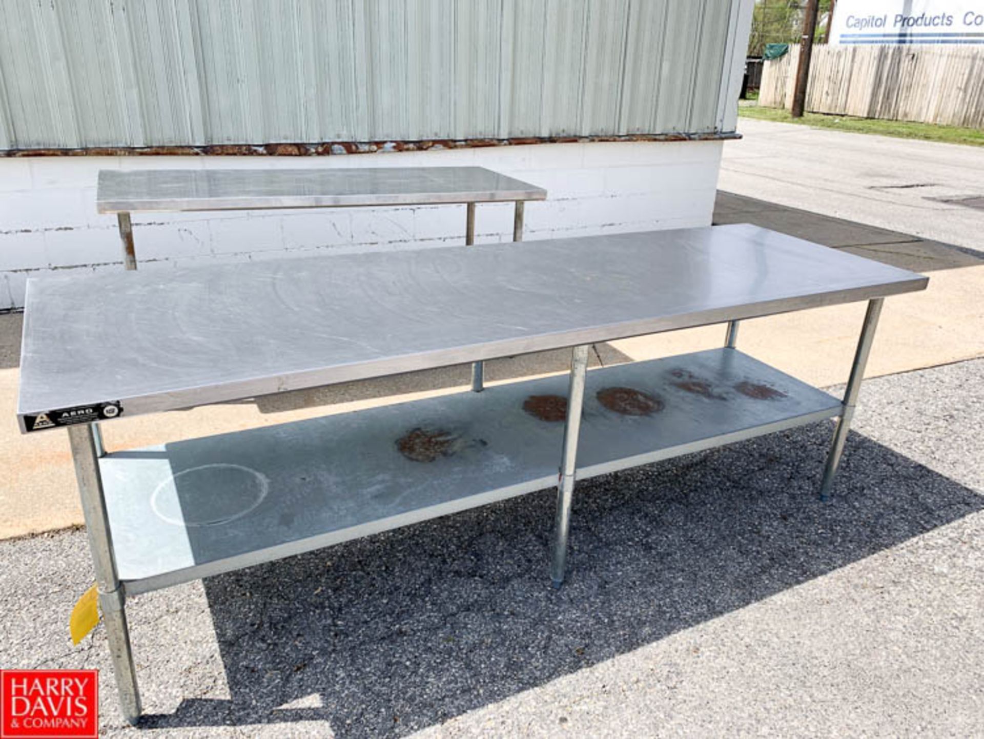 Aero S/S Top Table with Under Shelf , 30" x 96" - Rigging Fee: $10