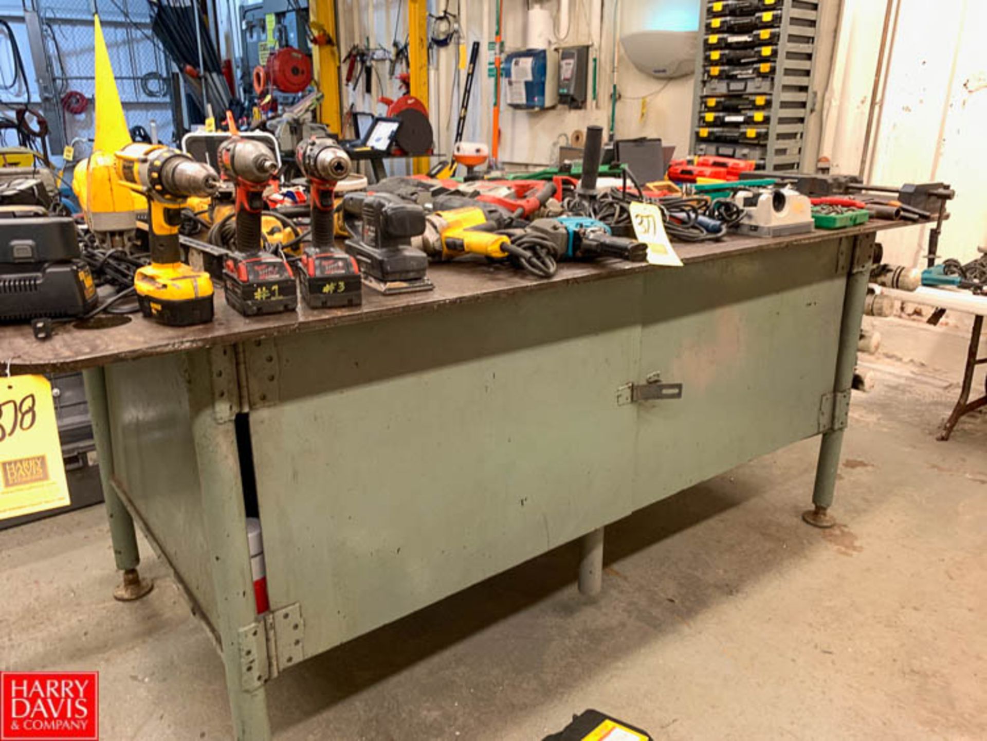 Steel Work Table with Vise Rigging Fee: $100