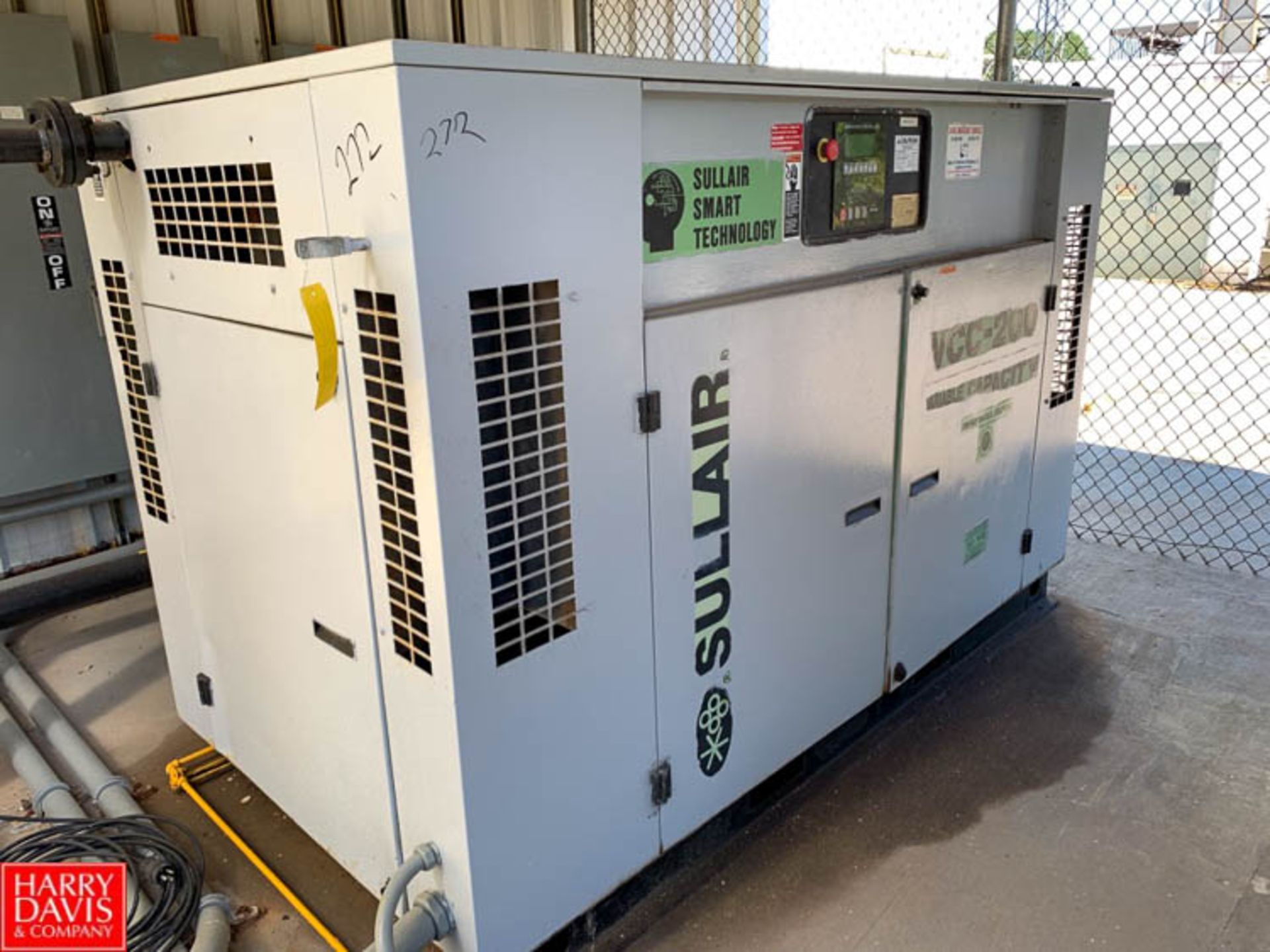 Sullair 100 HP Screw Air Compressor, Model VCC200-100H/A, S/N 200605000133 125/135 Psig Rigging Fee: