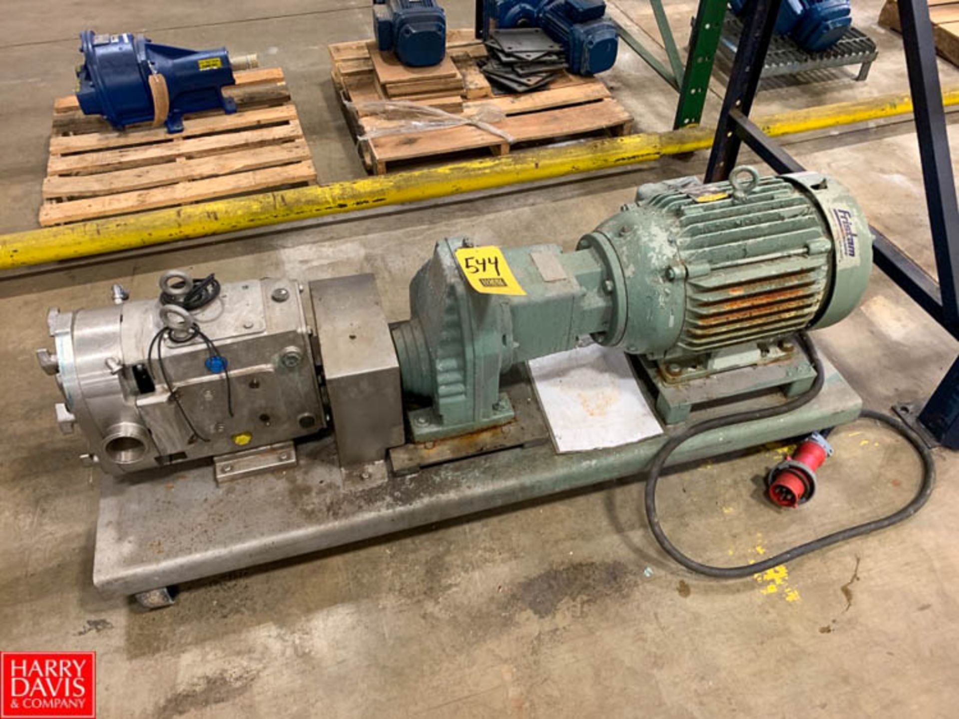 Ampco Positive Displacement Pump with 2.5" S/S Head with Clamp Type, Mounted on S/S Base Rigging