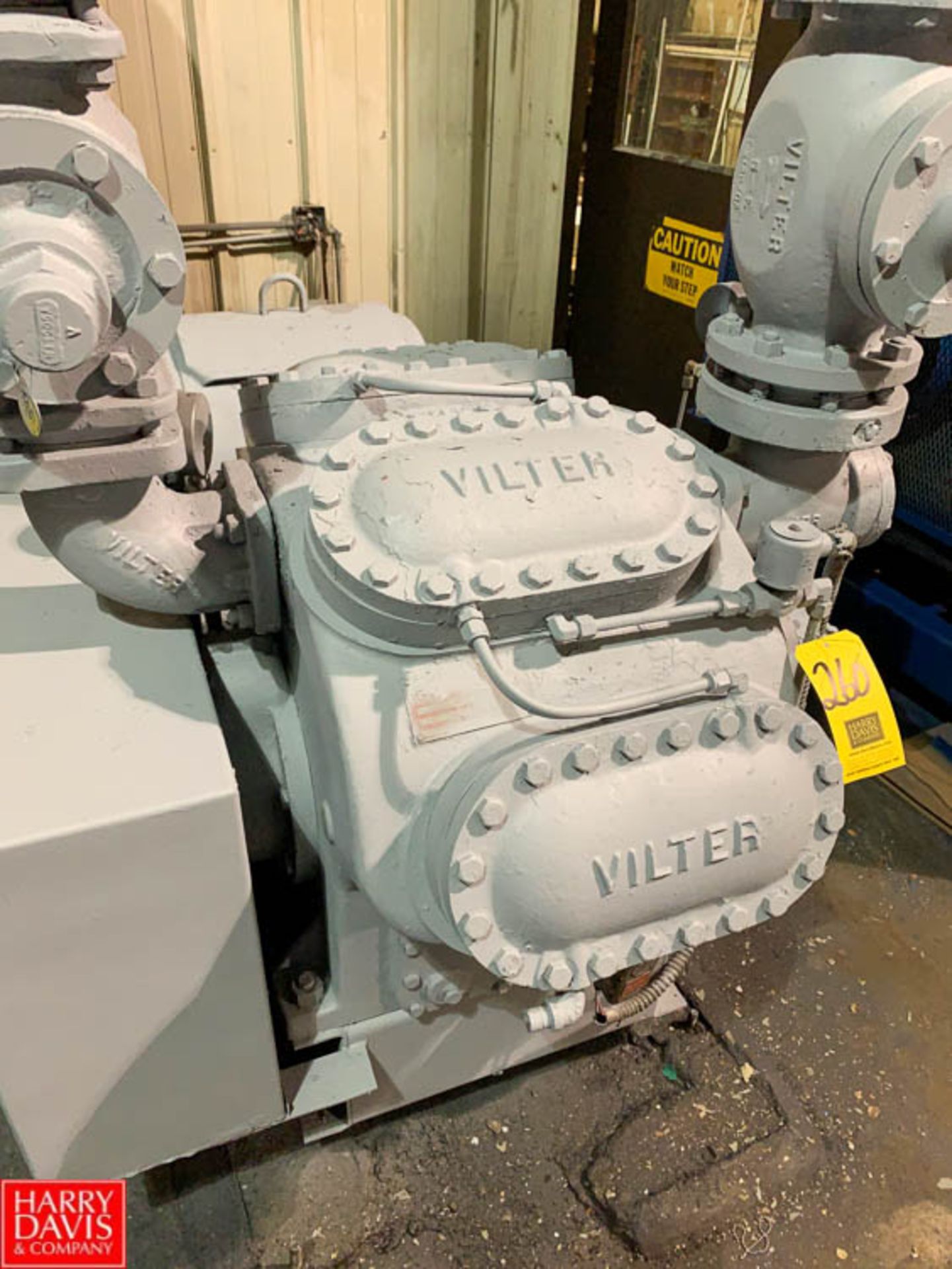 Vilter 100 HP 8-Cylinder Ammonia Compressor - Rigging: $500