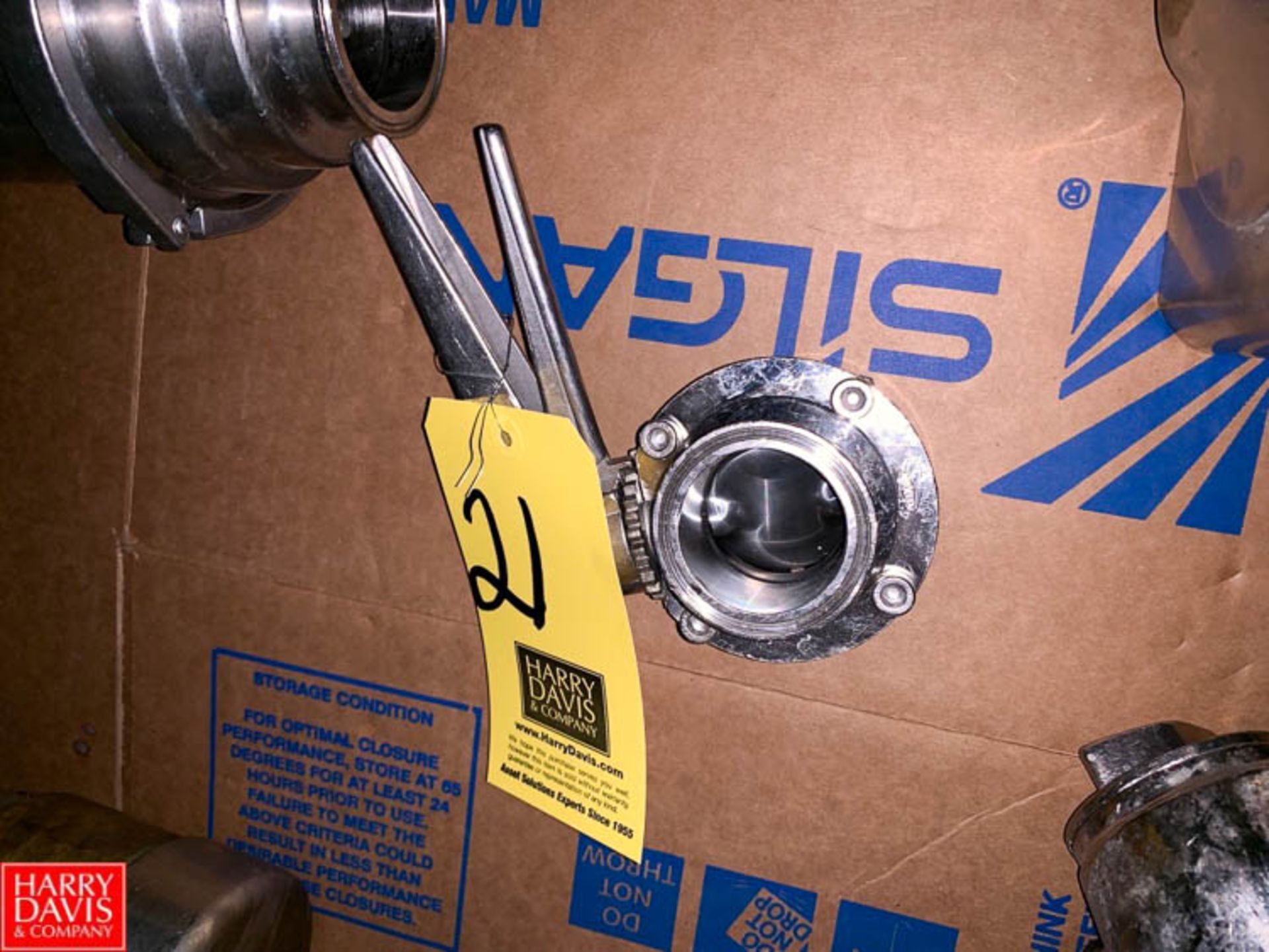 2" S/S Butterfly Valve and Clamp Type - Rigging: $25