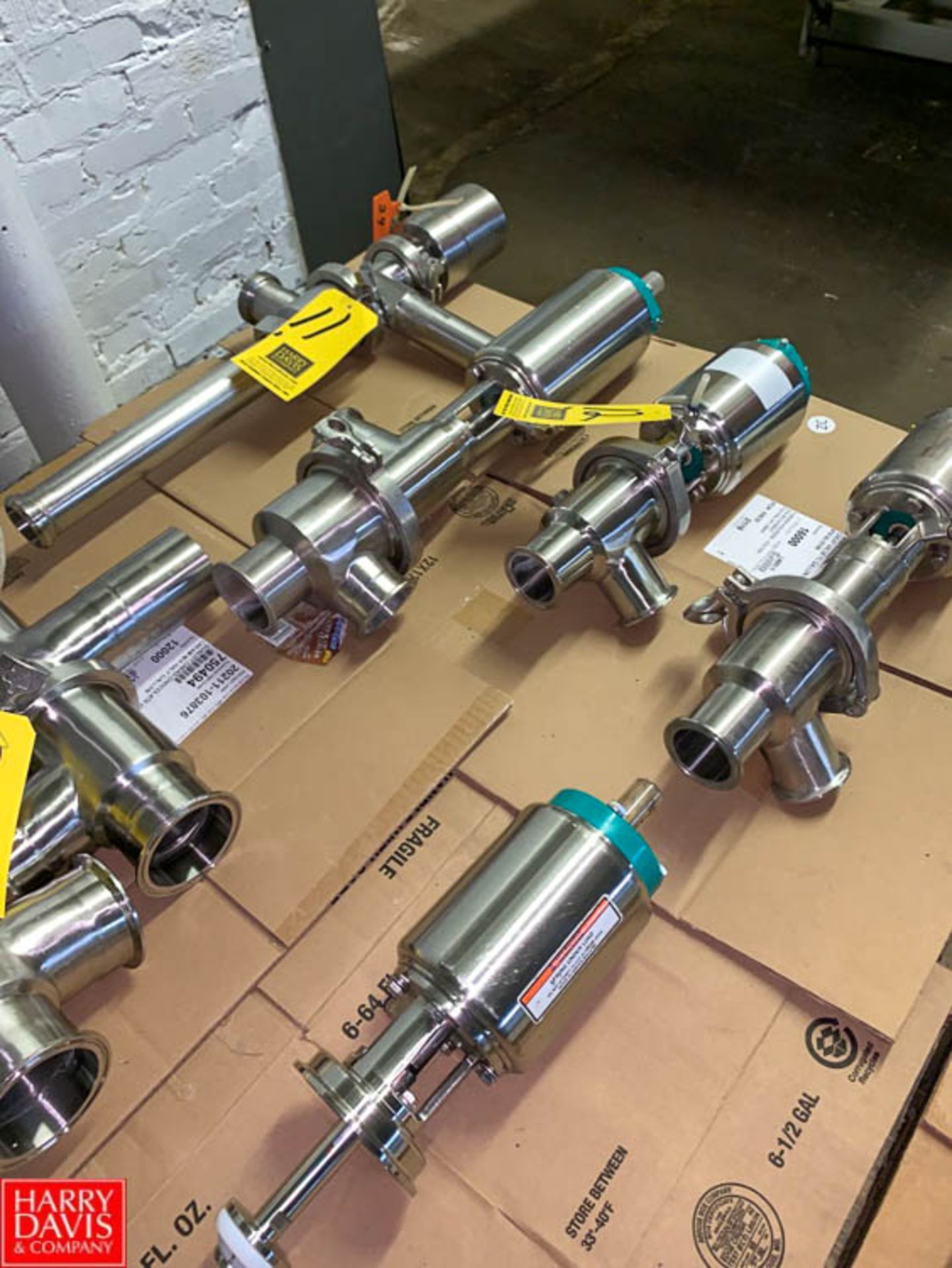 Tri Clover Type 361, 2" and 2.5" Air Valves, Actuator and Clamp Type - Rigging: $25