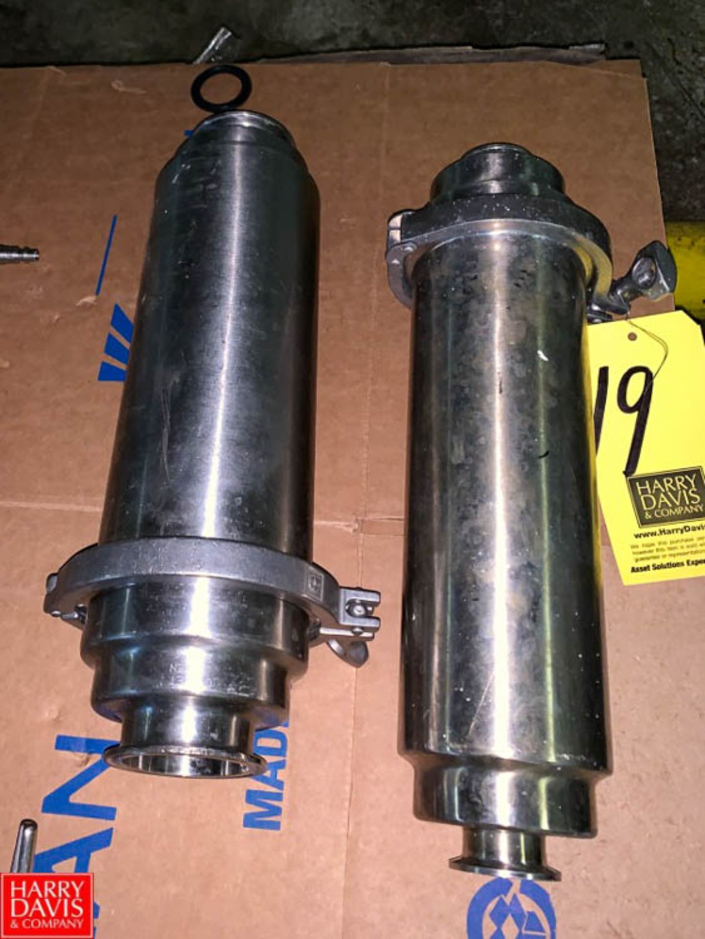 2" to 3" S/S Online Filters and Clamp Type - Rigging: $25