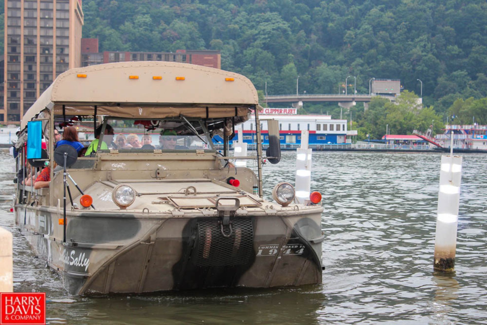 30-Passenger Amphibious Tour Boat, 200 HP, Model DUKW, with Cherry 350 Engine, Fire Suppression