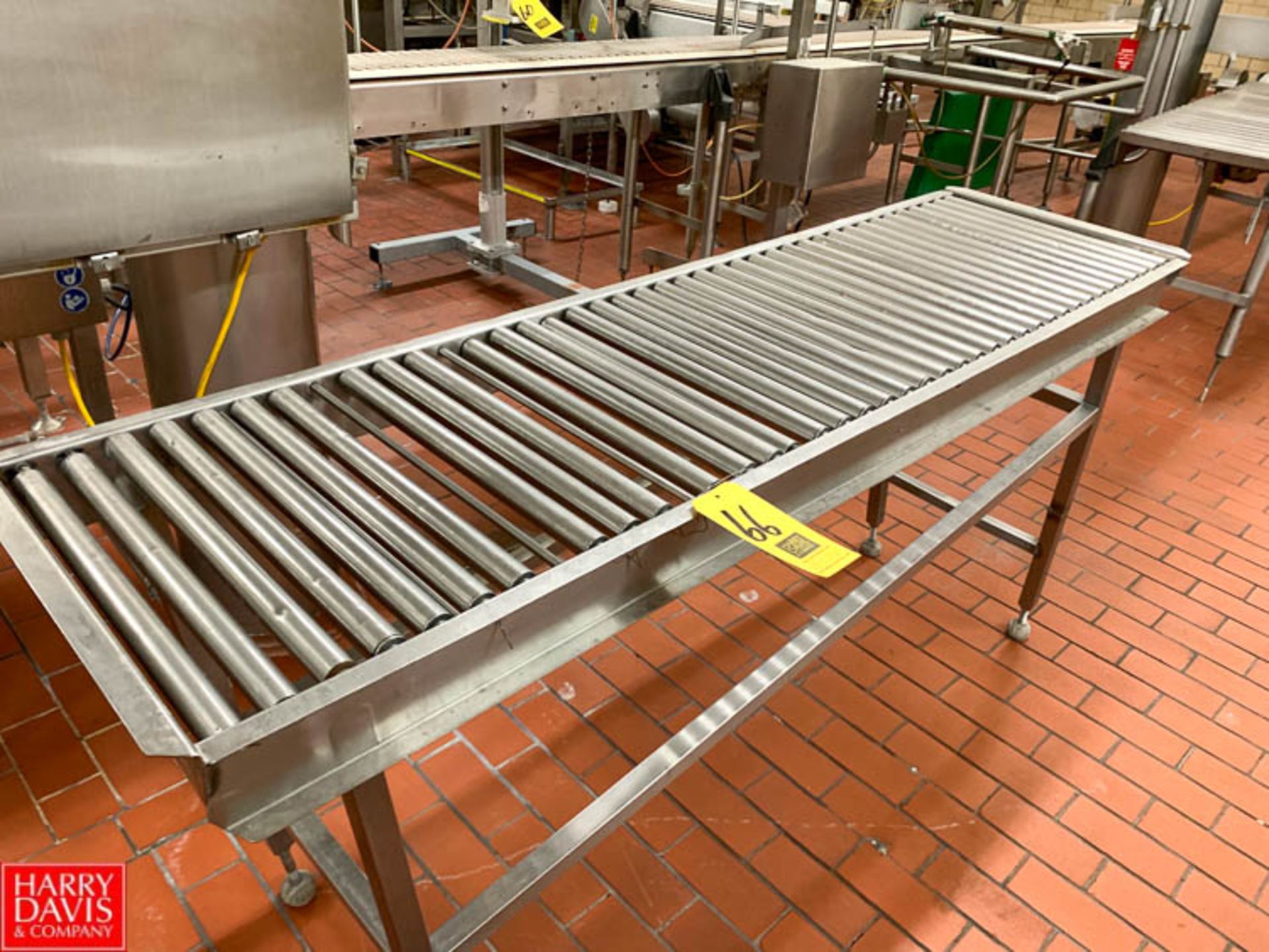 Section of S/S Frame Roller Conveyor Rigging Fee: $50 *LOCATED IN: Kiel, Wisconsin