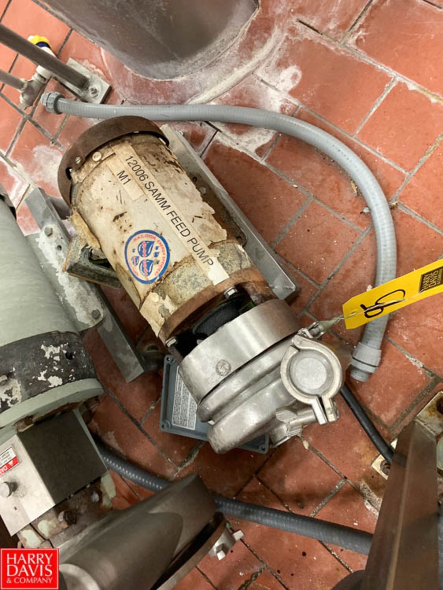 Tri Clover 1.5 HP Pump with 2" x 2.5" S/S Head, Clamp Type Rigging Fee: $50 *LOCATED IN: Kiel,