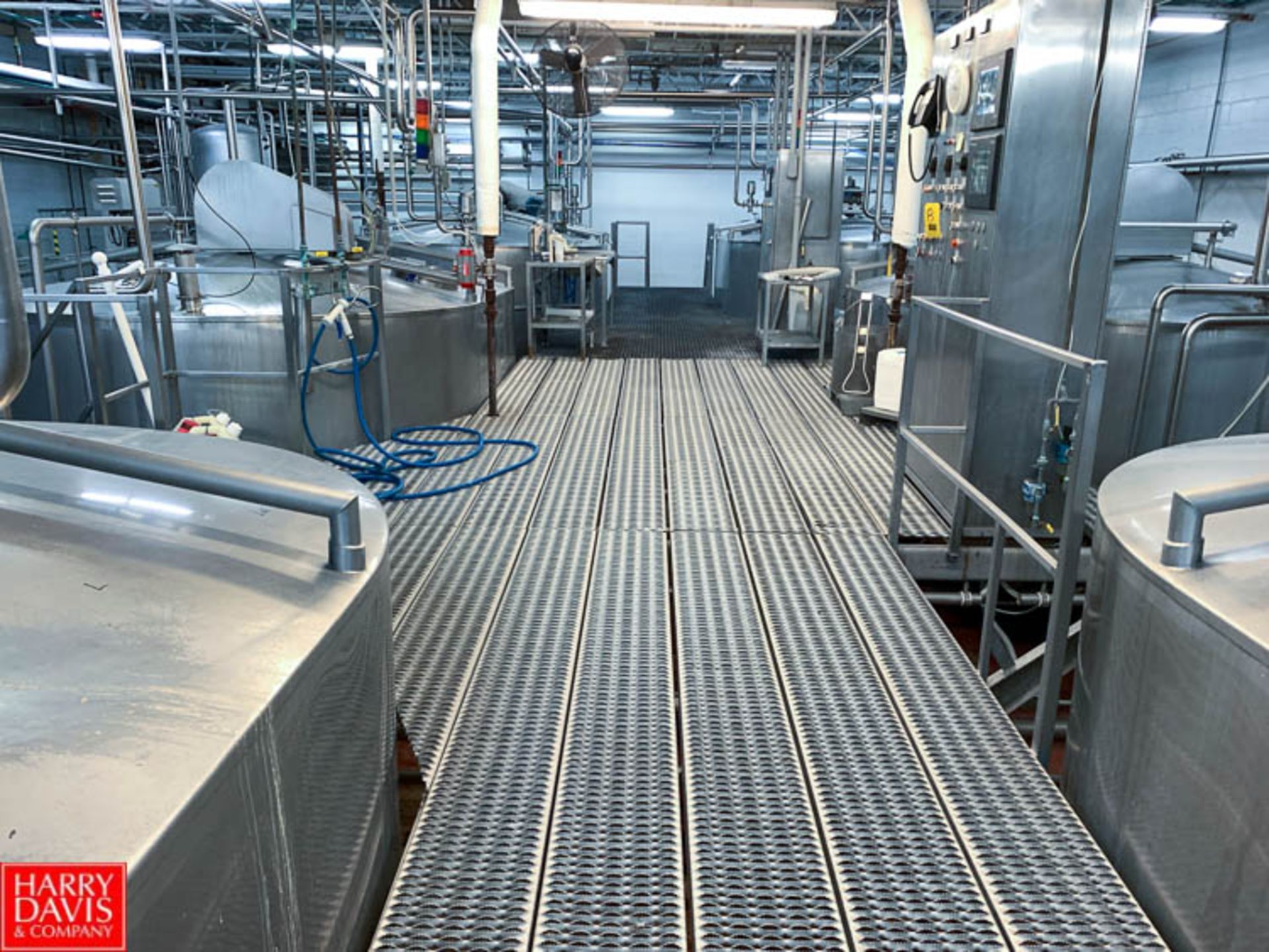 S/S Cheese Vat Platform with (2) Stairs, 48' x 5'