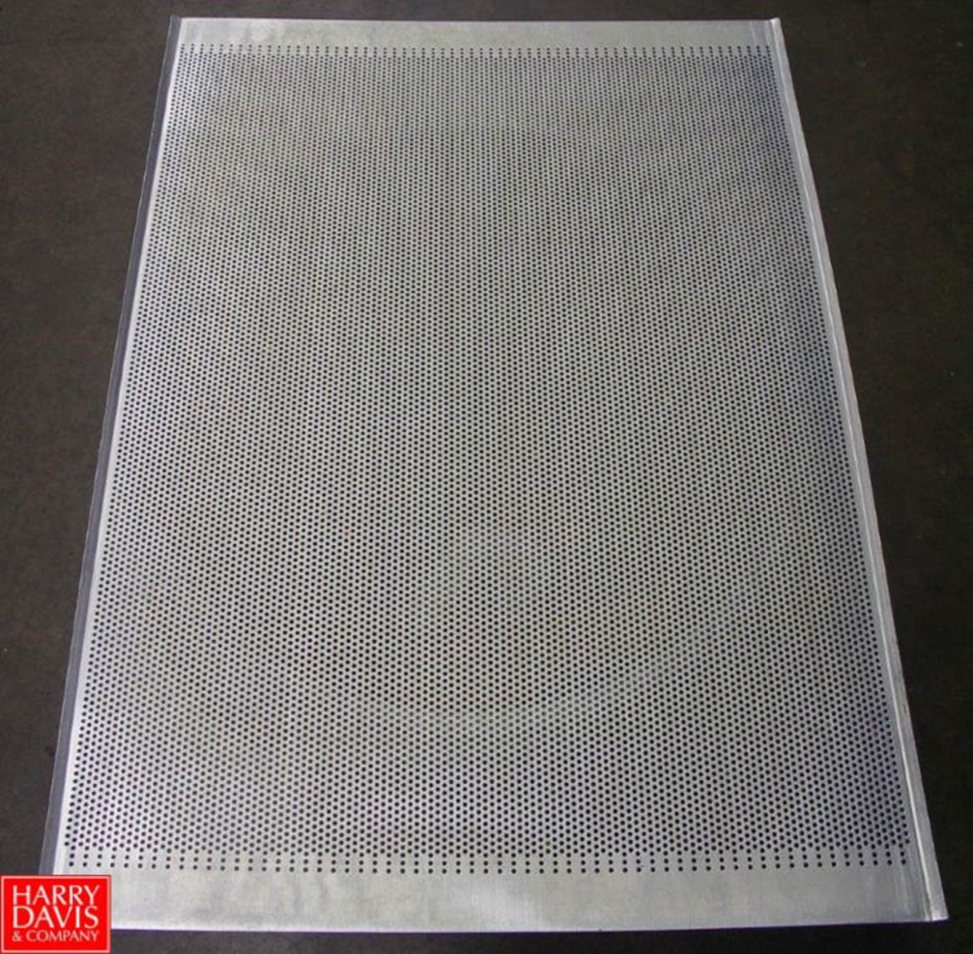 Perforated Aluminum Baking Trays with 45 Degree Edges, 580mm x 780mm Rigging Fee: $100