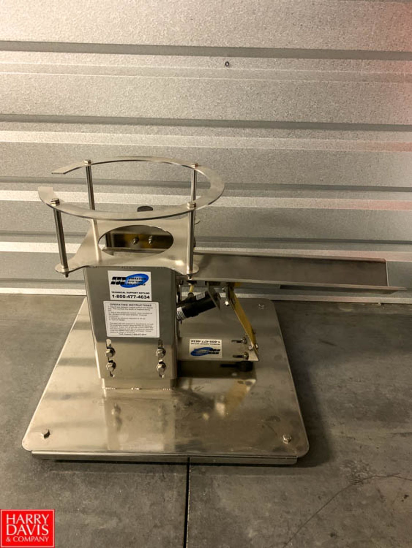 Martin Vibration Systems Table Top S/S Vibratory Feeder **Item Located in Denver, Colorado Rigging