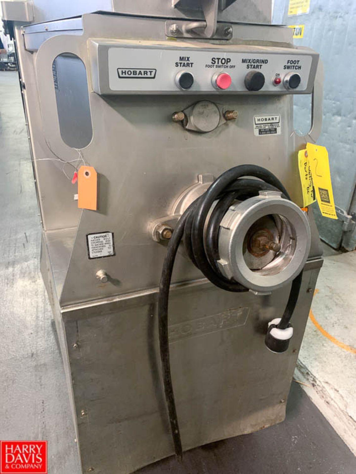 Hobart S/S Grinder Model MC1532 : SN 27-1093-410 Rigging Fee: $100 - Image 2 of 3