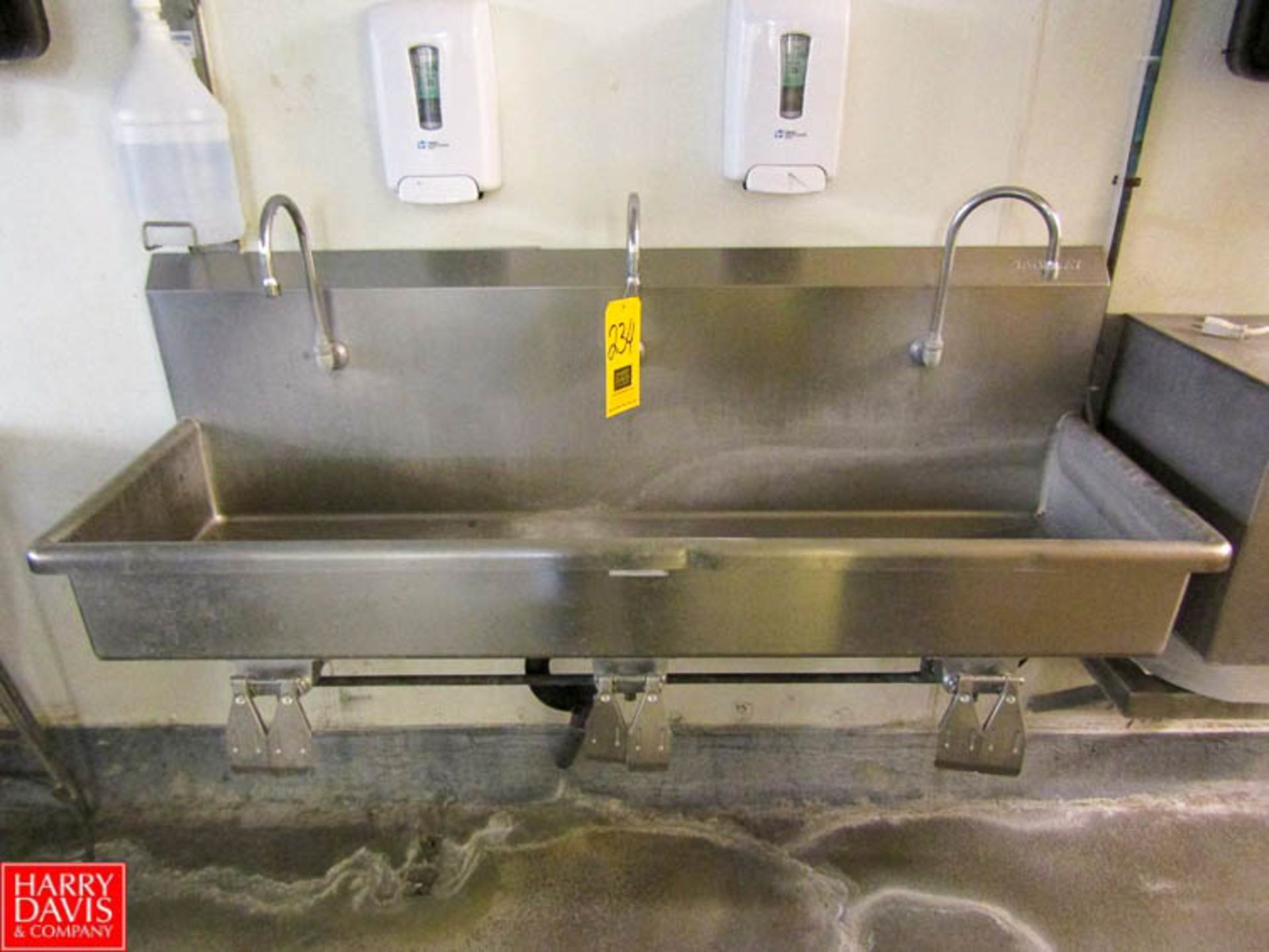 Sani-Lav S/S 3-Faucet Hand Wash Sink Rigging Fee: $ 100