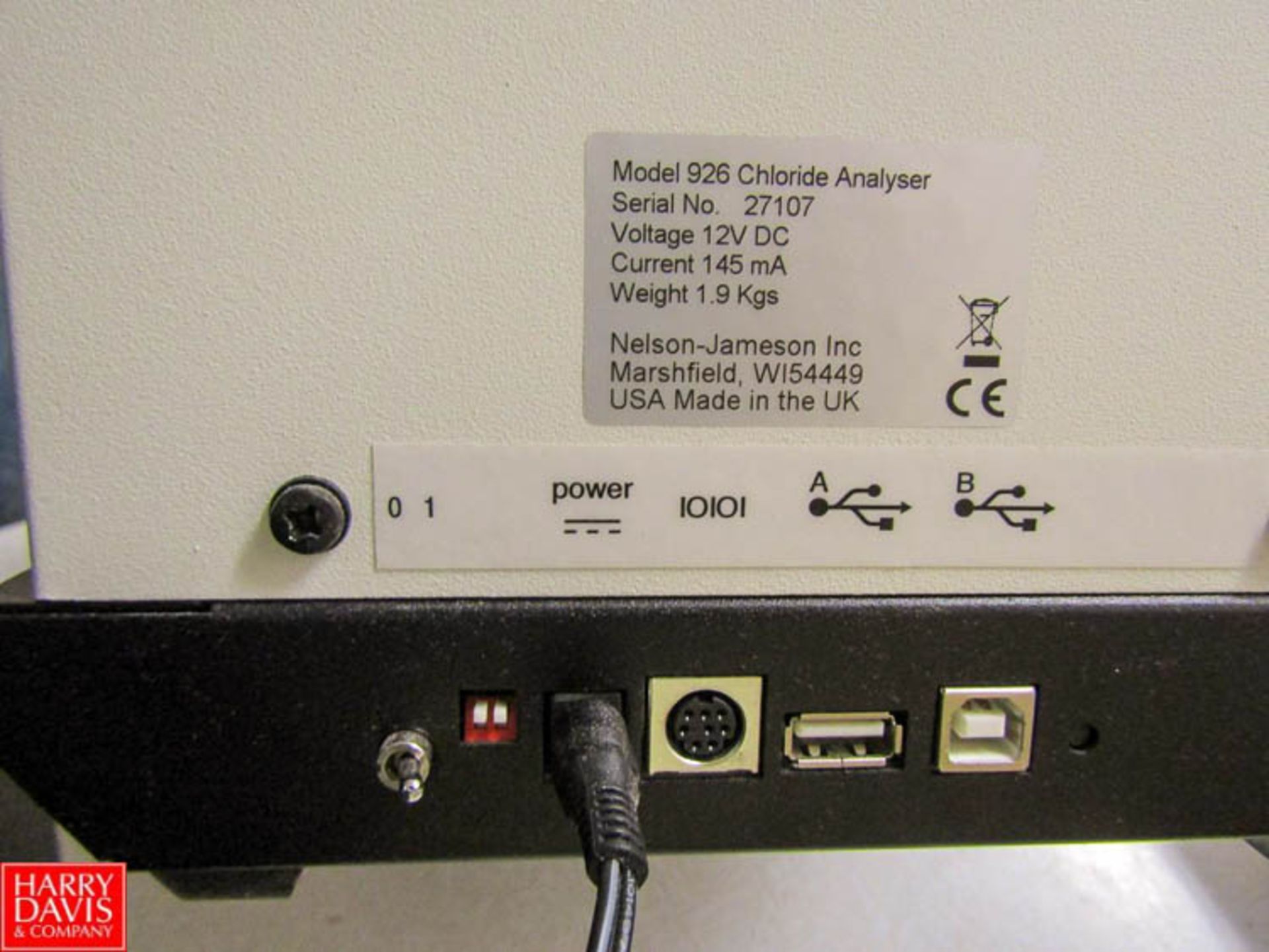 Nelson Jameson Chloride Analyzer Model 926 Rigging Fee: $ 40 - Image 2 of 2