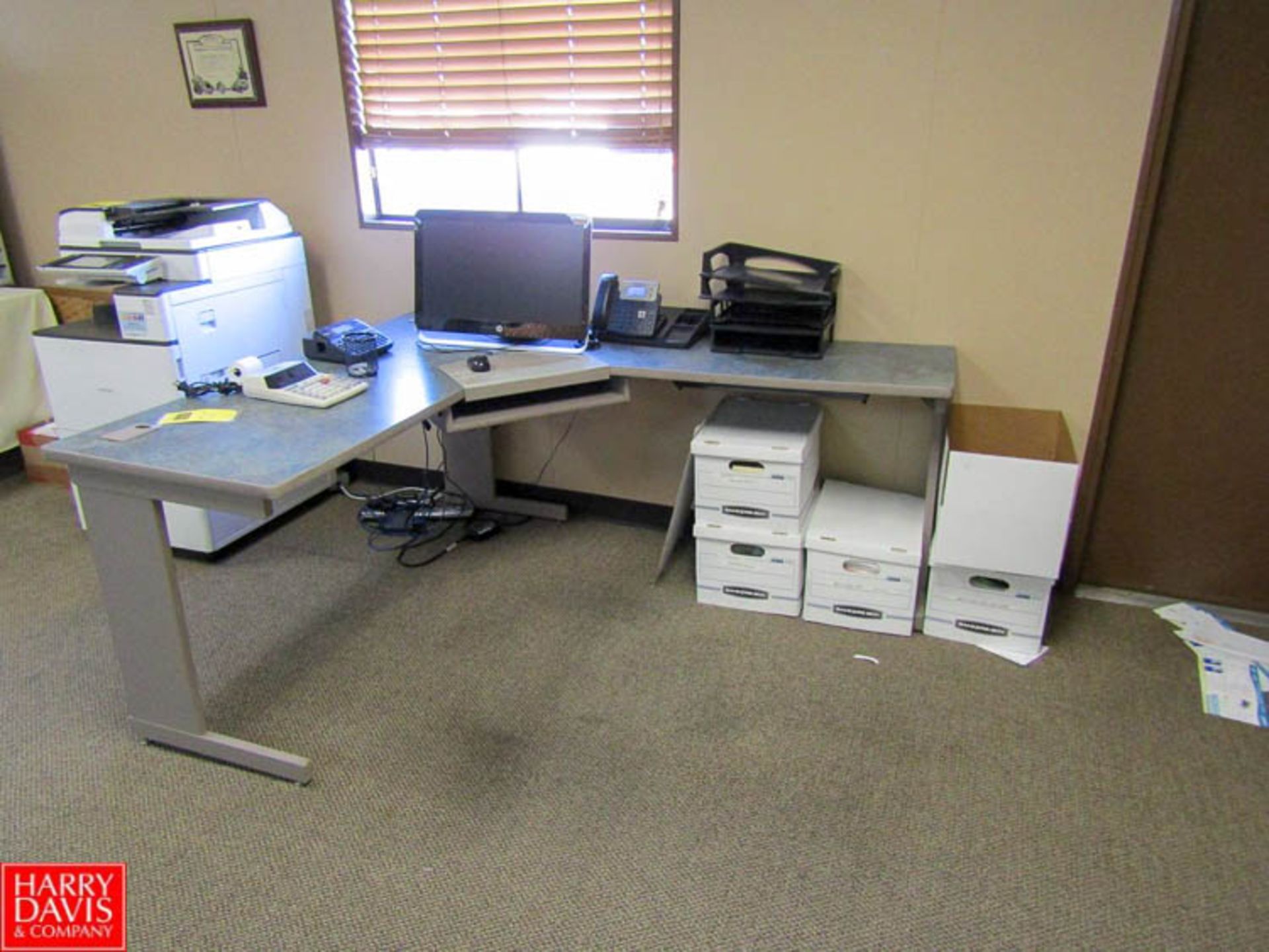 Desk with Monitor and Office Chair - Image 2 of 2