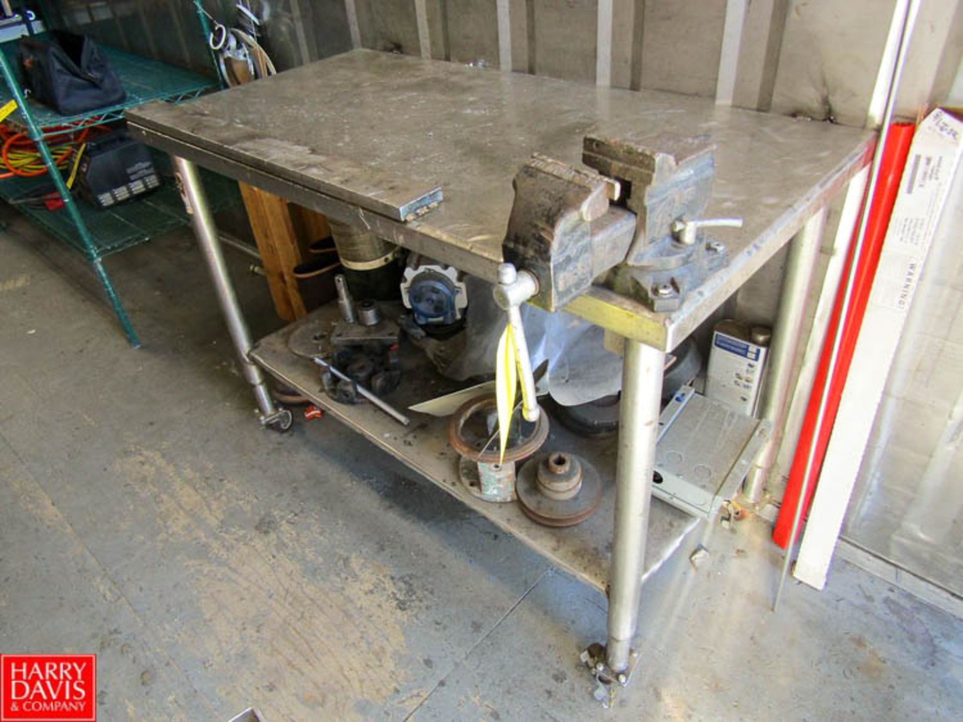 S/S Table Dimensions = 4' x 2' with Babco Bench Vise Rigging Fee: $ 25