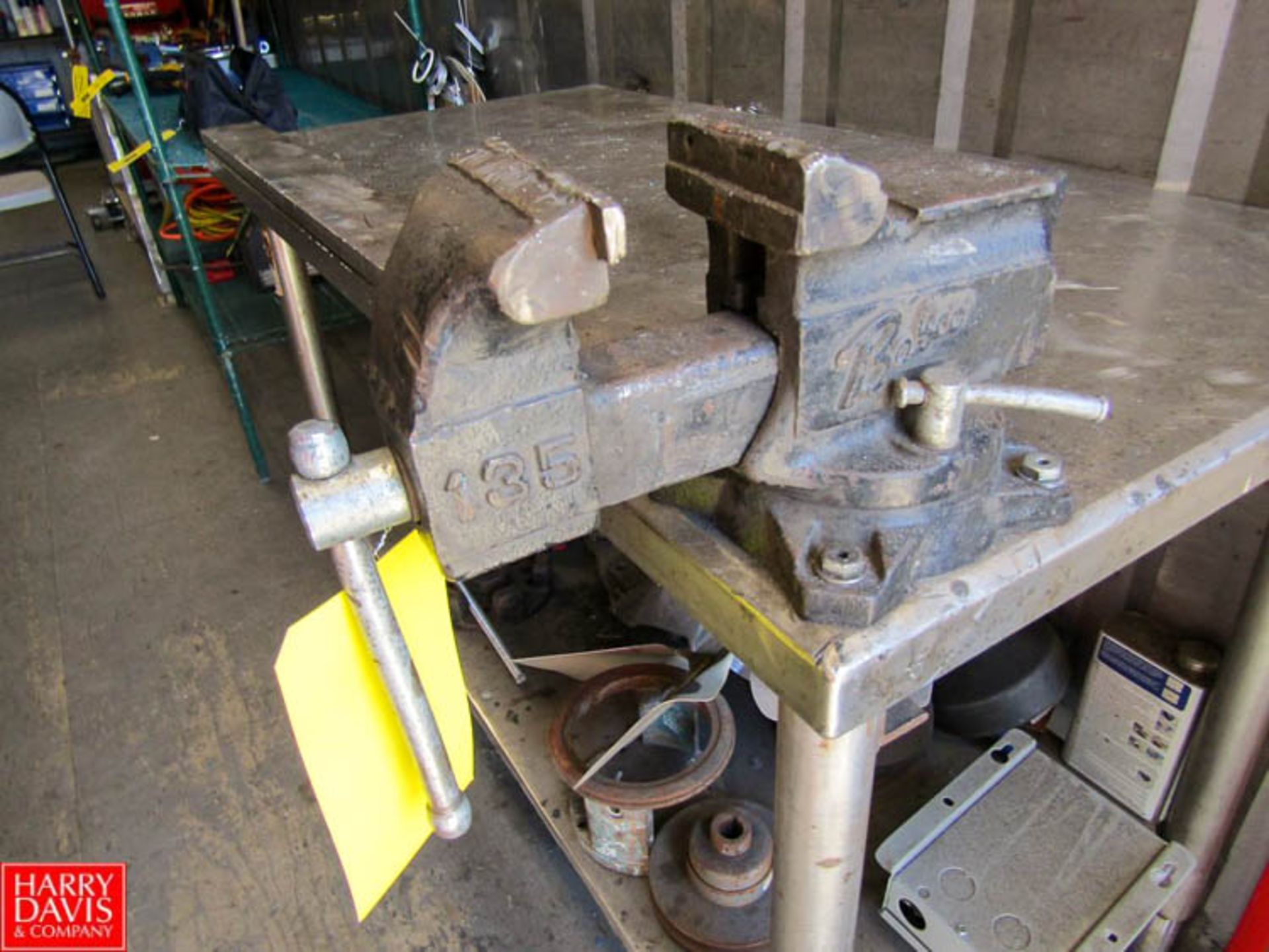 S/S Table Dimensions = 4' x 2' with Babco Bench Vise Rigging Fee: $ 25 - Image 2 of 3