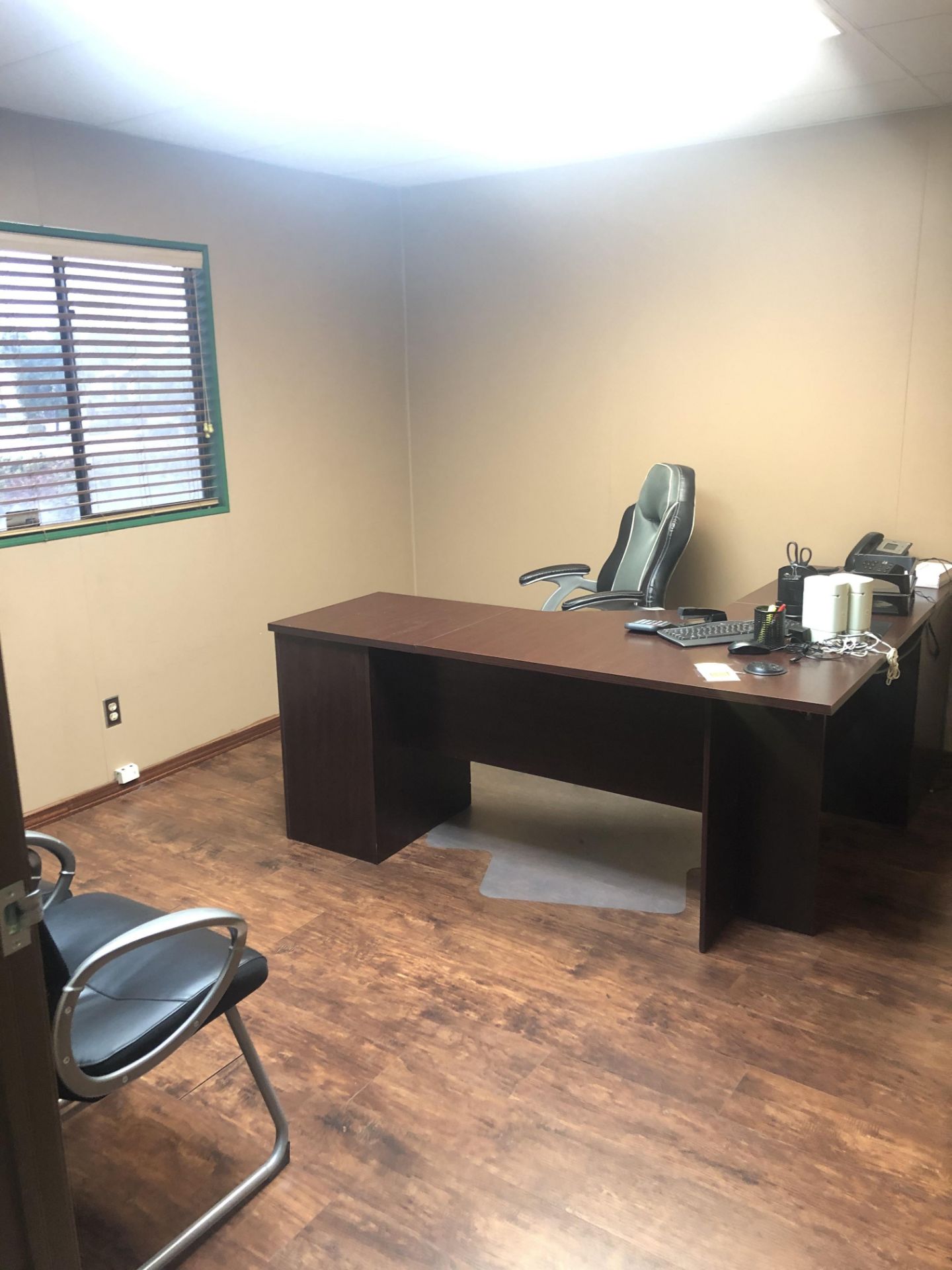 Office with contents including Corner Desk, Chairs, Keyboard and Speaker